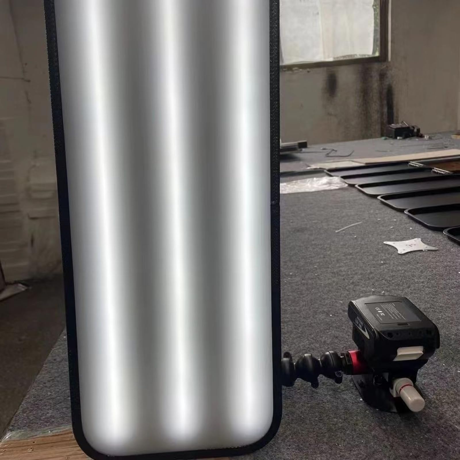 Większy Panel świetlny Car Dent Pdr Light Z Dwoma Akumulatorami 3000 Mah I Stacją Szybkiego ładowania Regulacja 9 Stylów Oświetlenia Bezlakierowe Narzędzie Do Naprawy Wgnieceń(Color:Bez baterii)