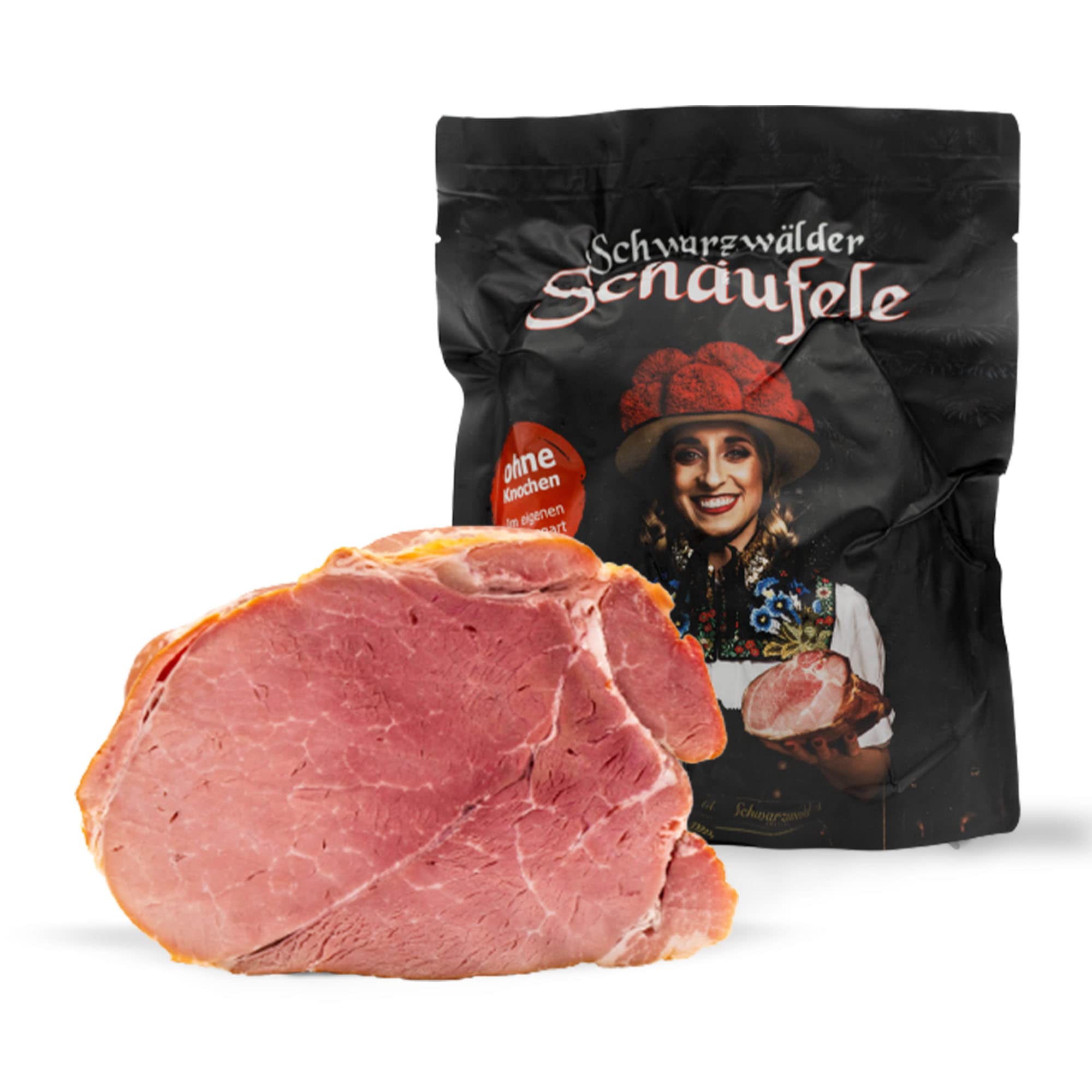 Schwarzwälder Schäufele im Kochbeutel min.1,5 kg - Ohne Knochen, im eigenen Saft gegart - muss nur noch im Kochbeutel erwärmt werden - ohne Kühlung haltbar - Ideal als Geschenk