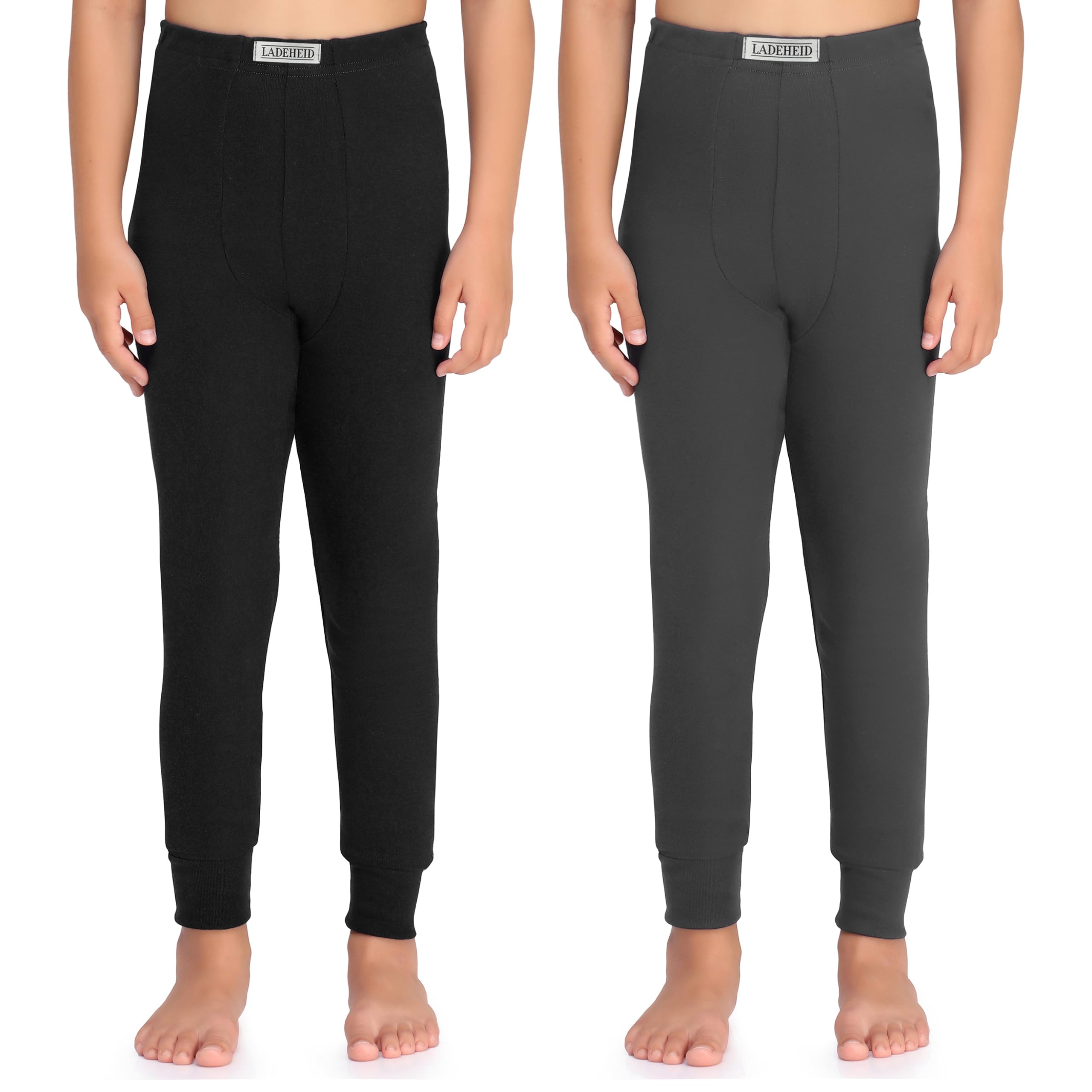 Ladeheid Thermounterhose Kinder Termo warm und bequem Lange Unterhosen Jungen aus Baumwolle Knöchellänge für Winter und kalte Tage Alltag Schule Outdoor LA40-248