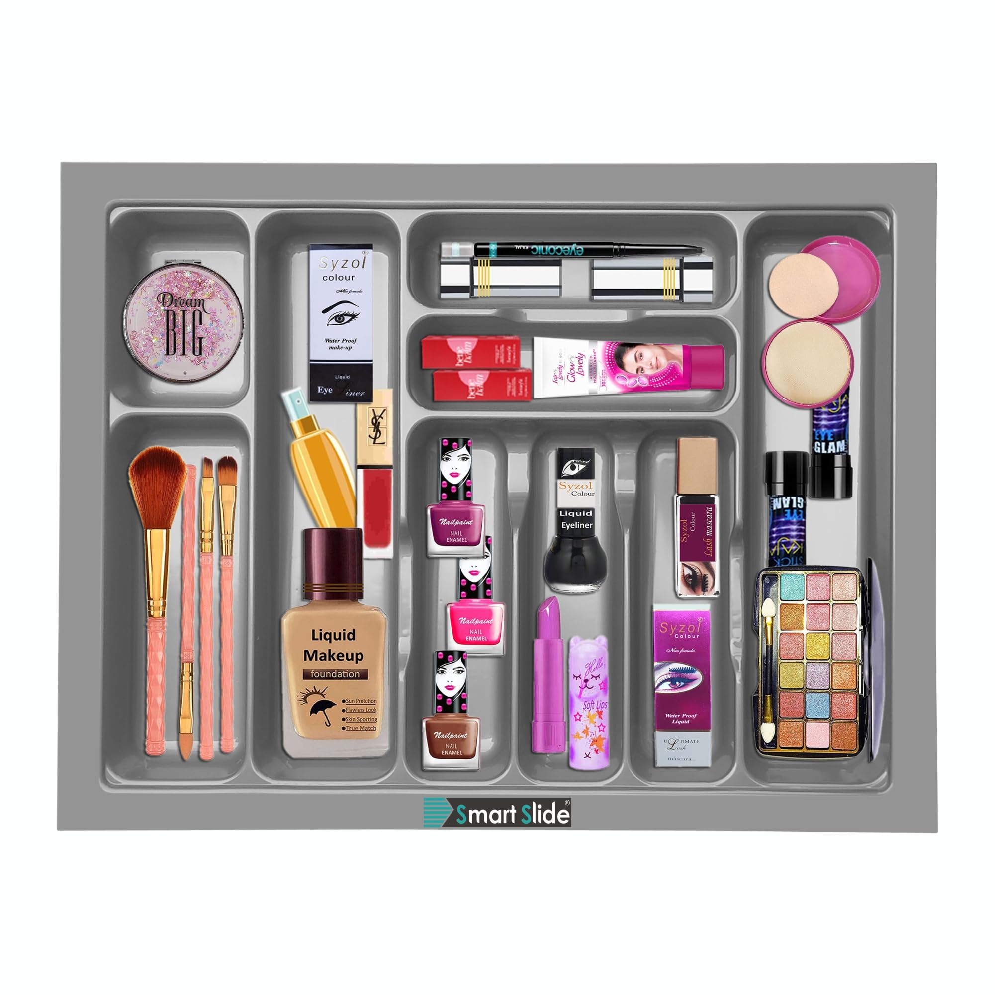 SmartSlide Heavy Cutlery tray for Kitchen Drawer/Cutlery Cosmetic Stationary Storage Organizer/Cutlery Organizer Tray for Modular Kitchen Basket And Kitchen Trolley (730X475 mm (28.5X19 Inch)) (B0CK4VVBK7) Amazon Price History, Amazon Price Tracker