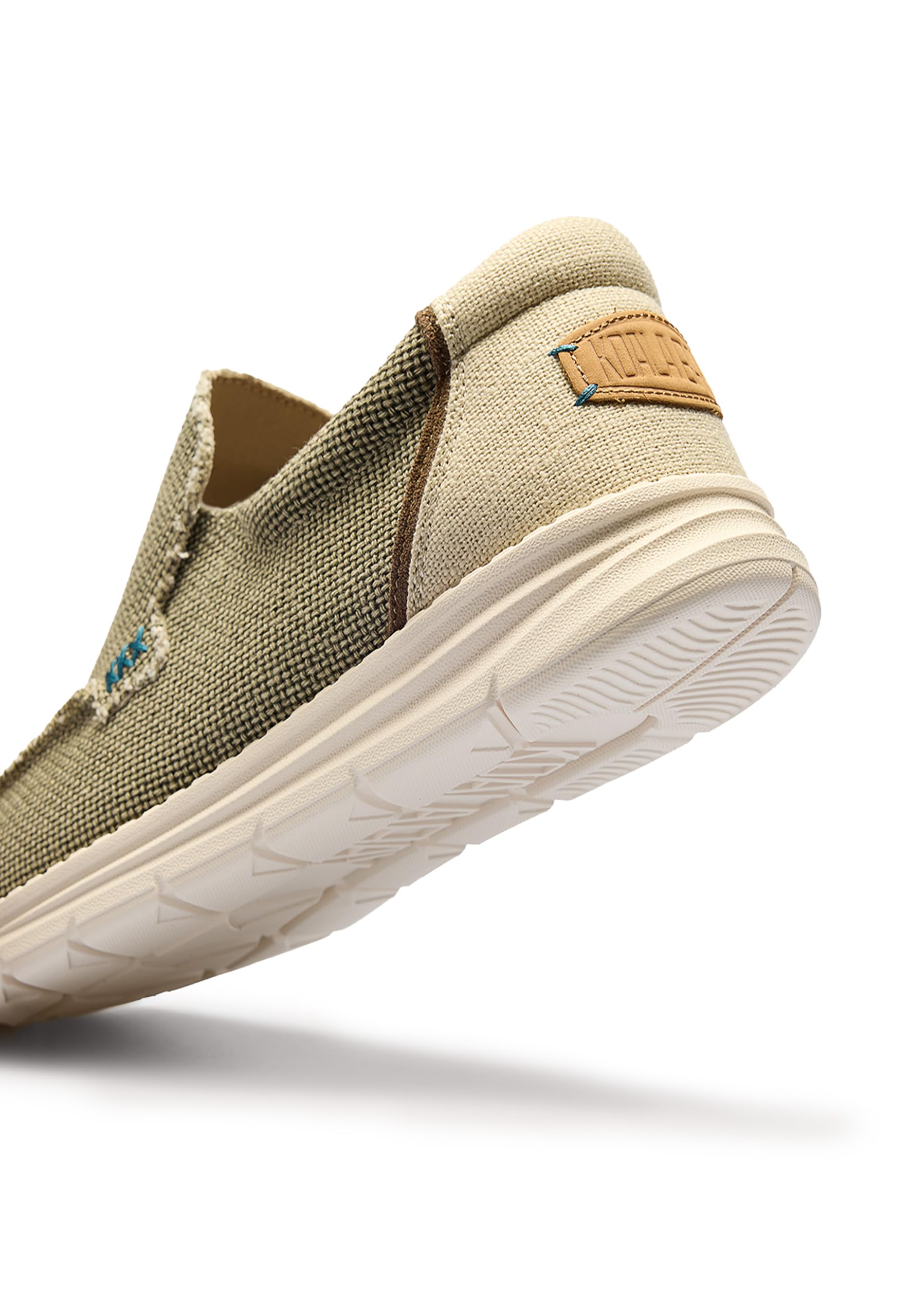 KOALA BAY | Rogue | Zapato Casual Wallabee Caqui Hombre | Slip On Textil | Suela Ligera Flexible | Estilo Casual | Confort Diario