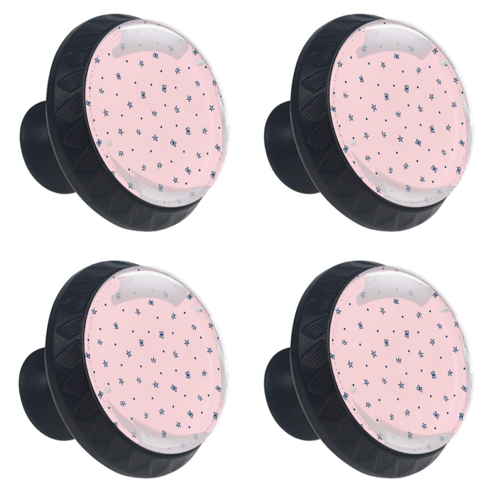 Boutons en verre rose 30 mm pour relooker facilement un meuble usé ou impersonnel
