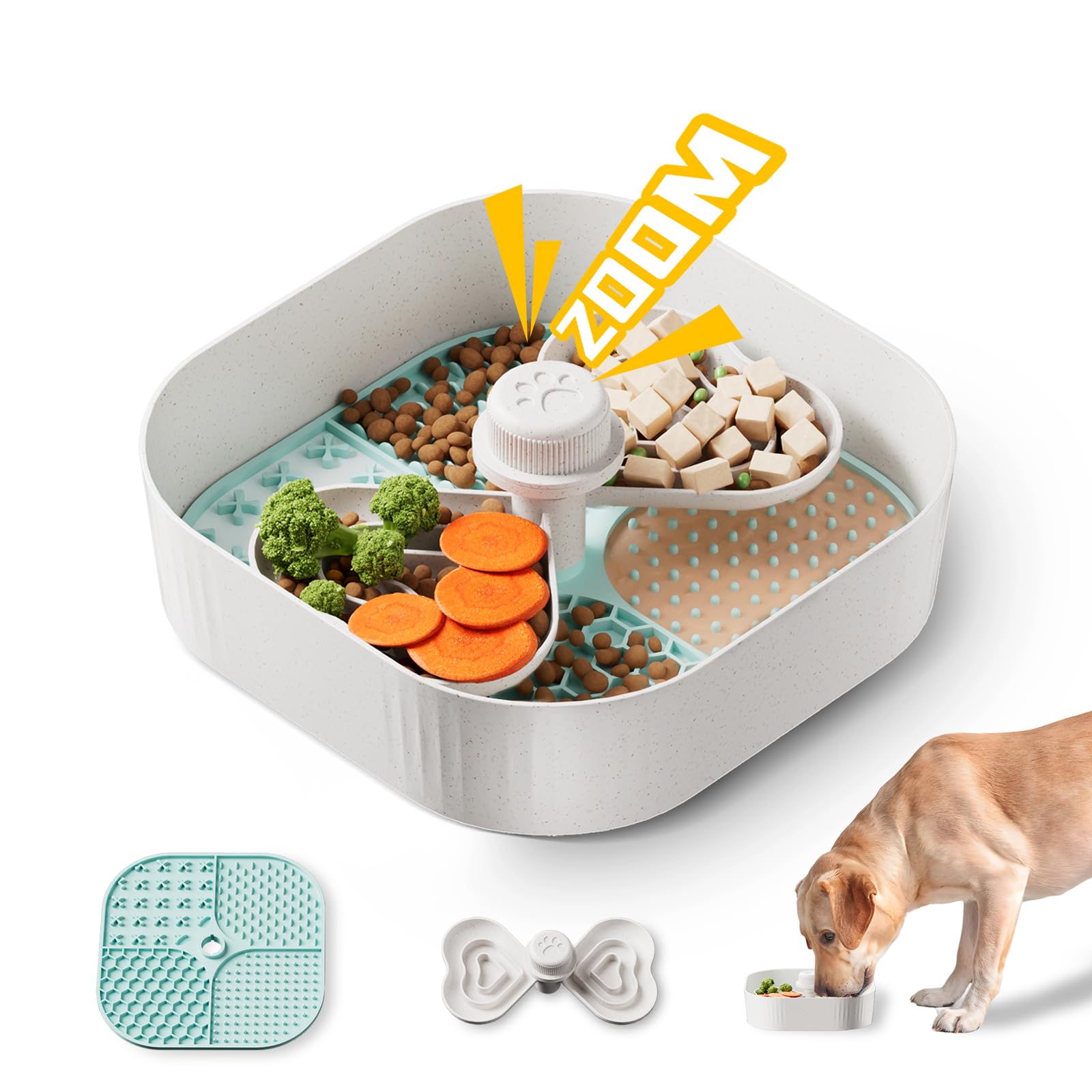 KILIN Slow Feeder Dog Bowls,Dog Slow Feeder Bowl with Lick Mat KILIN Slow Feeder Dog Bowls,Dog Slow Feeder Bowl with Lick Mat