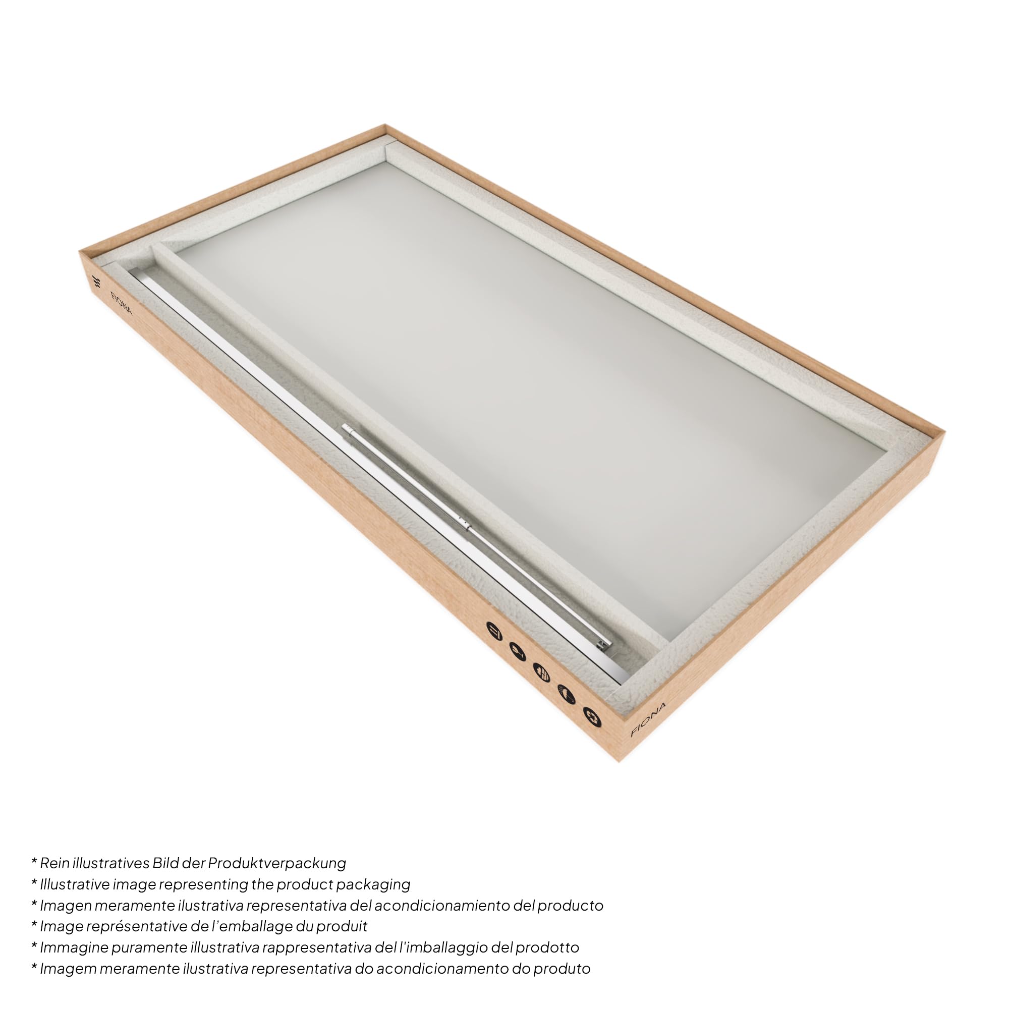 i-flair Duschabtrennung Walk In FIONA 100x200 cm Duschwand Dusche 10mm STARK aus SATINIERTEM NANO ESG Sicherheitsglas mit EDELSTAHL Wandprofil #740