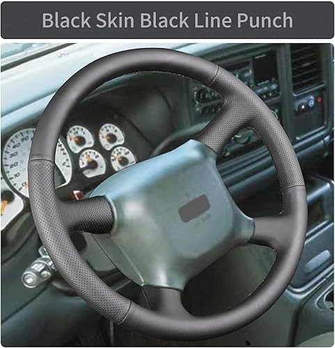 Miniatura 2 de Funda de volante cosida a mano, apta para Chevy Astro Silverado 1999/Suburban 2000/Blazer S-10 2001/Avalanche Blazer 2002/Kodiak 2005, funda de