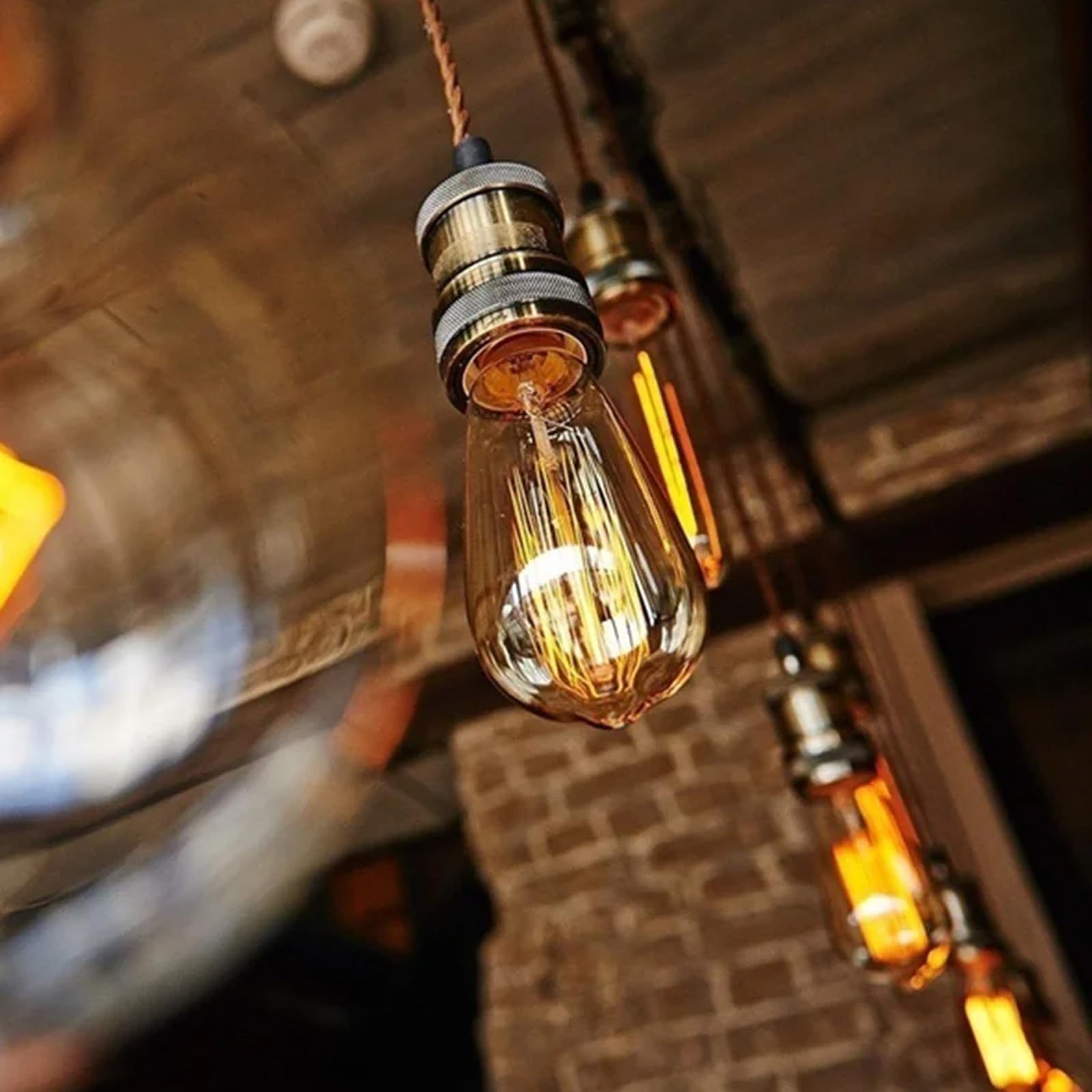 Toyhood 2 Pack Vintage Edison Light Bulb E14 Dimmable, ST48 Decorative Light Bulb, E14 Retro Filament Edison Bulb - Image 4