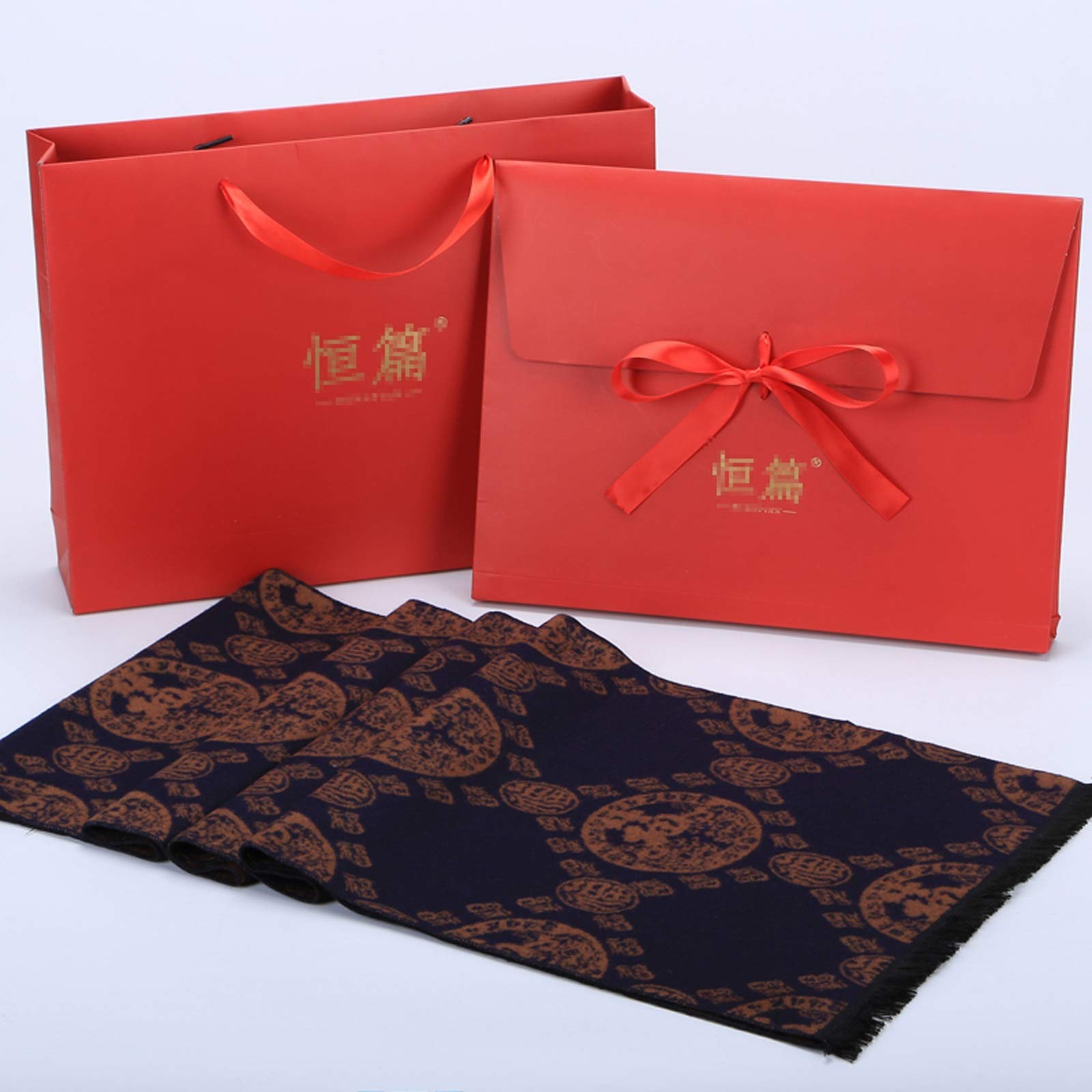 Scialle Stola Confezione regalo sciarpa da uomo calda autunno e inverno Sciarpa di fascia alta Moda Padre di mezza età Sciarpe morbide formali Confezione regalo (14 colori) Moda Autunno Inverno Caldo