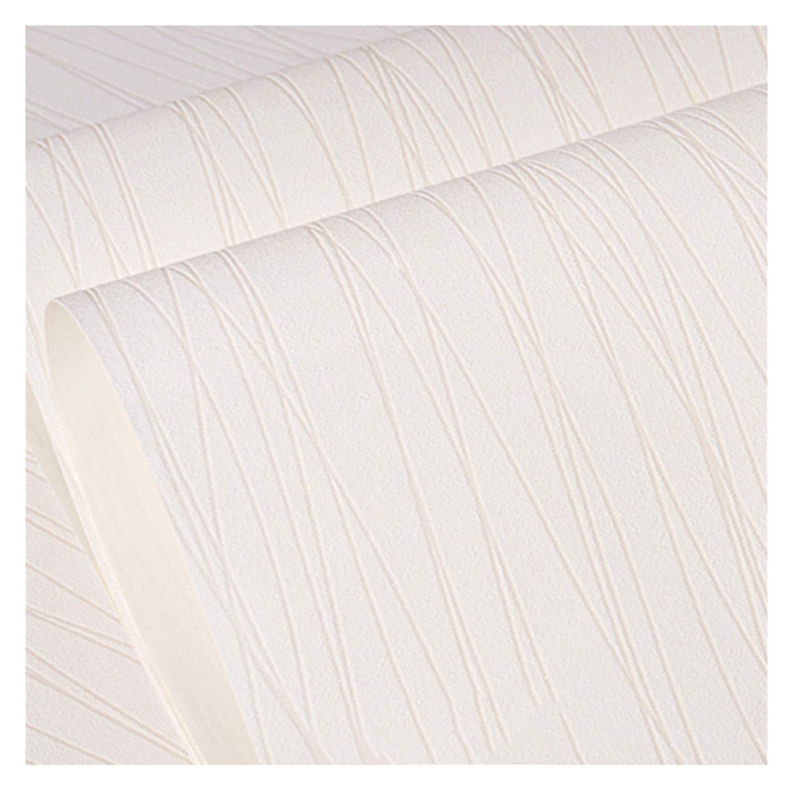 Papier peint auto-adhésif blanc décoration murale à rayures verticaux 3D chambre salon 0.53X9M