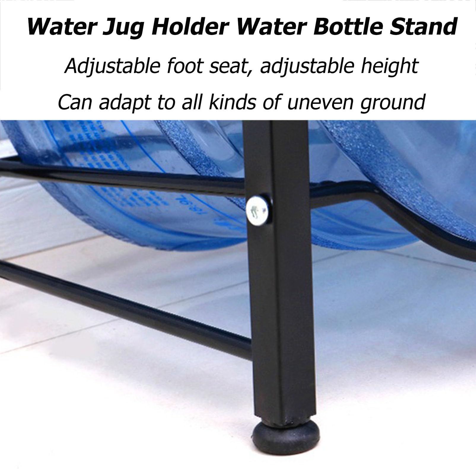 Soporte para botellas de agua de 5 galones, organizador resistente para almacenamiento de enfriador de agua, soporte dispensador que ahorra espacio para oficina, cocina, almacén