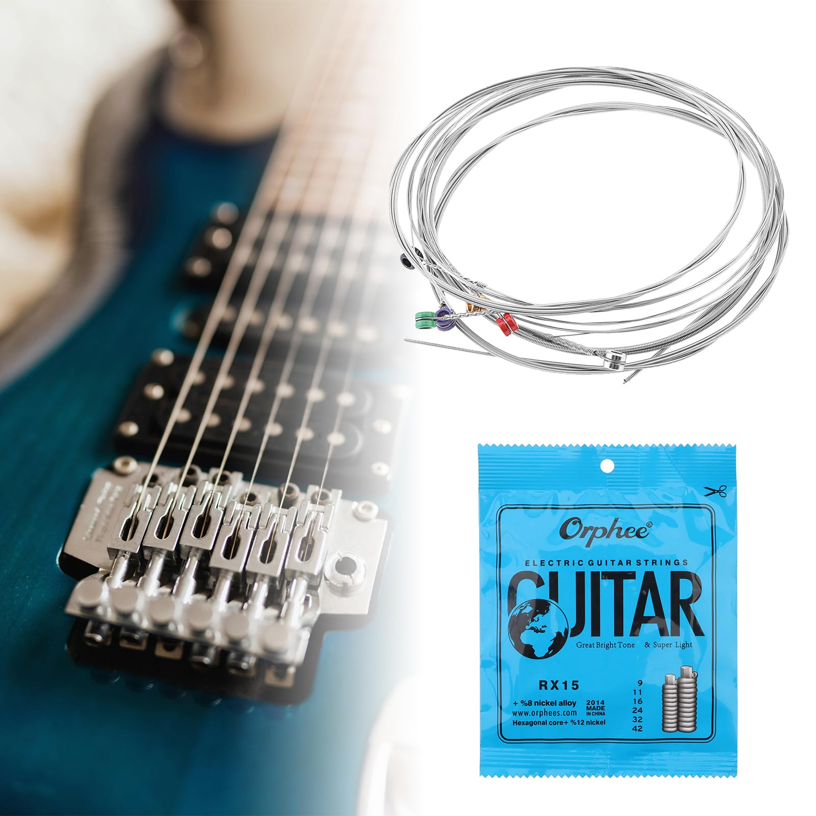 Rx15 - Ensemble De Cordes De Guitare électrique En Métal