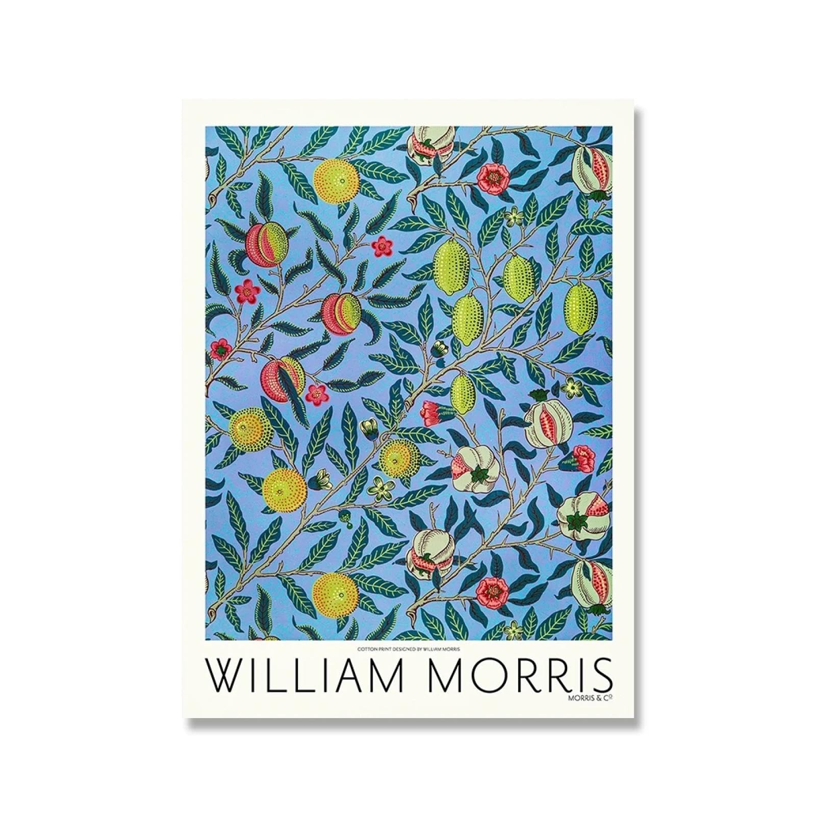 FOKTMS Stampa su tela di William Morris The Victoria and Albert Museum Exhibition Poster London Underground Art Painting Wall Decor40 x 50 cm x6 senza cornice