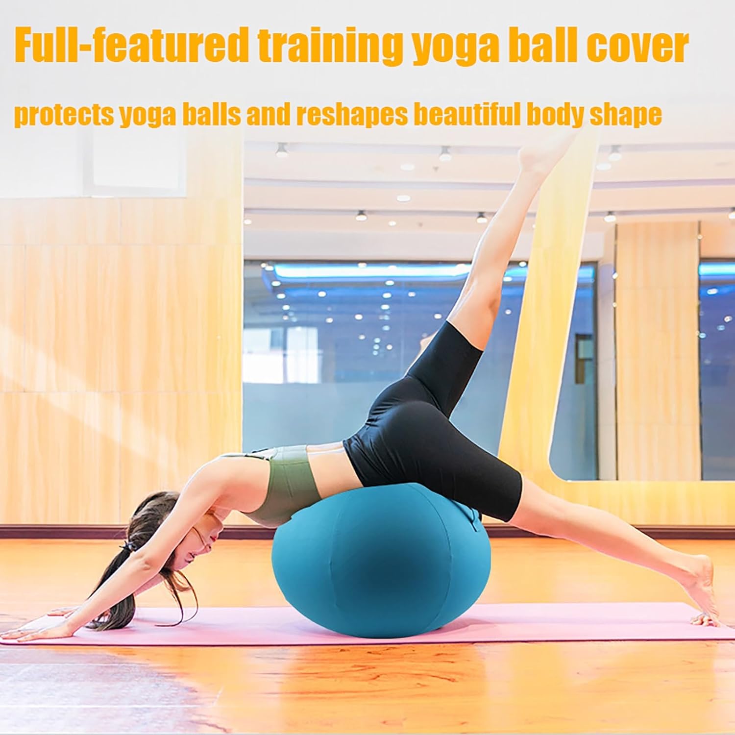 65cm Exercise Ball Chair Cover, Pilates Yoga Ball Cover, Pregnancy Ball Cover, Balance Ball Seat Cover, Birthing Ball for Pregnancy Cover, Activity Ball Cover, Yoga Ball Cover