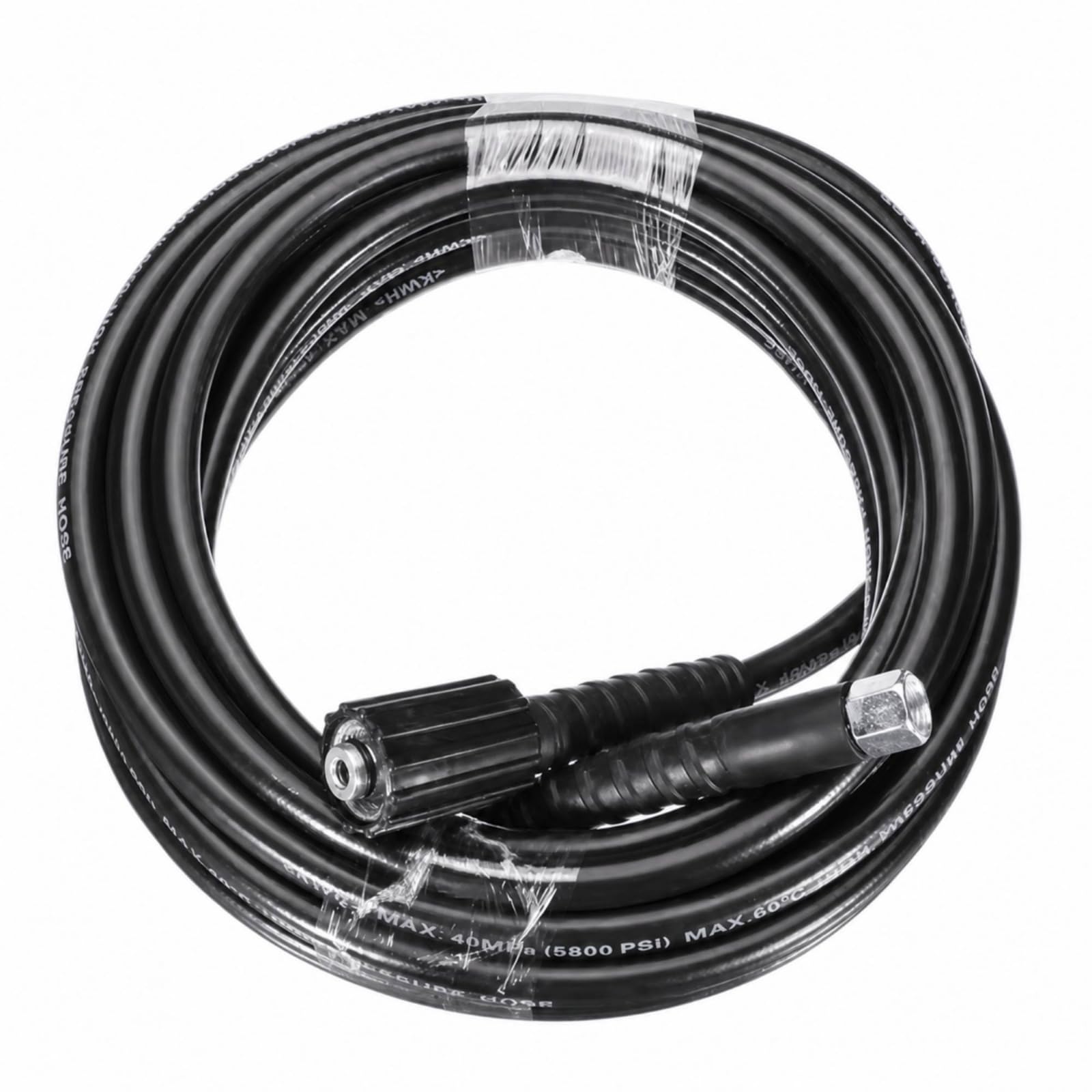 F Fityle Conexión para Lavado con Refuerzo Alambre Acero y Cubierta Flexible PVC para Limpieza Exterior Automóviles y Patios con Acoples Metal Seguros, 8 Metros