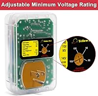 Vista 5 de Protector de sobretensión, protector de voltaje para electrodomésticos, salida de voltaje apagado, 110 V, 15 A, 2200 vatios