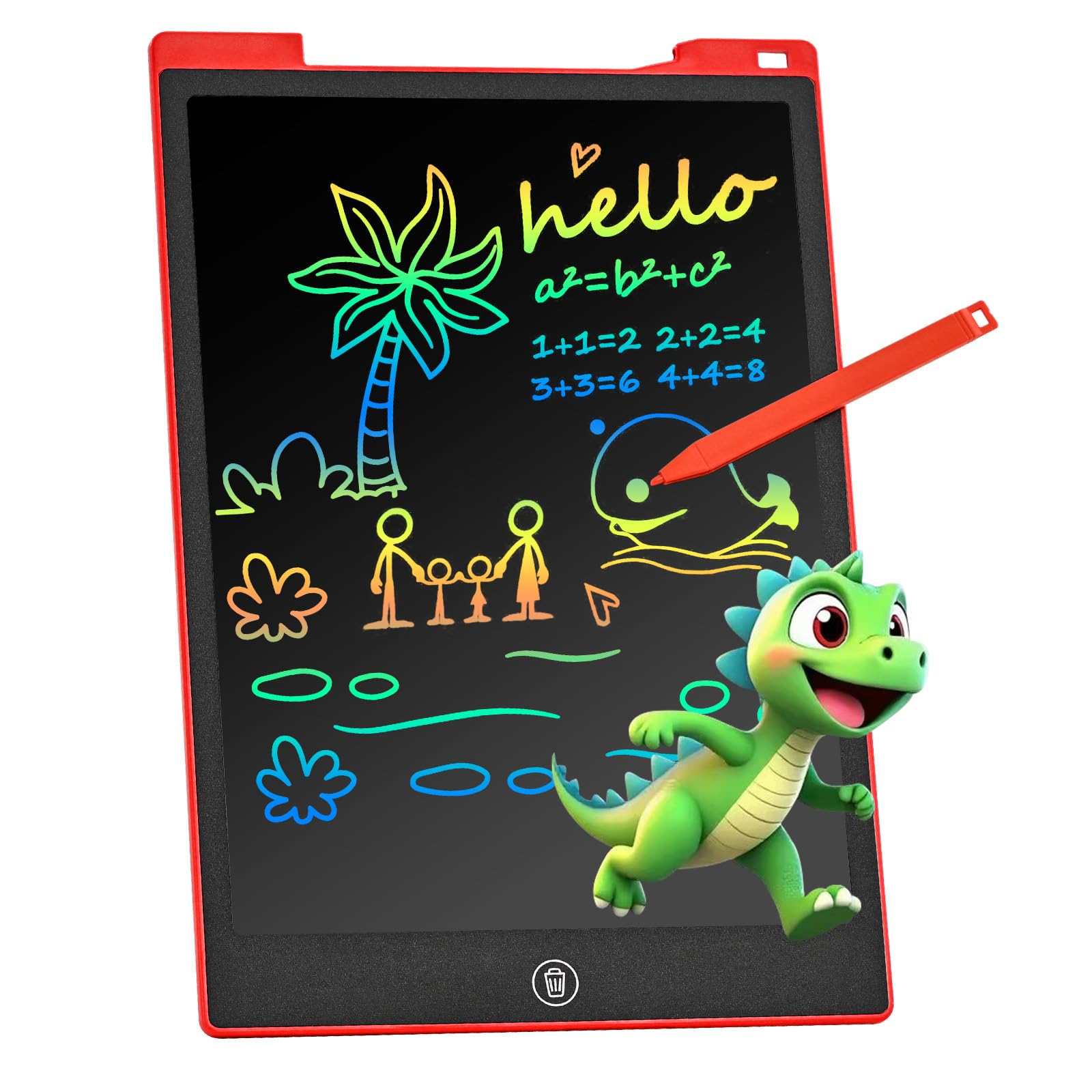 Tablet LCD 12 Pollici,PINKCAT Giochi Bambini 2 3 4 5 6 7 8 Anni Lavagnetta Cancellabile Bambini Gadget Kids Lavagna Elettronica Magnetica Tablet per Disegnare Ewriter Regali Ragazza Ragazzo