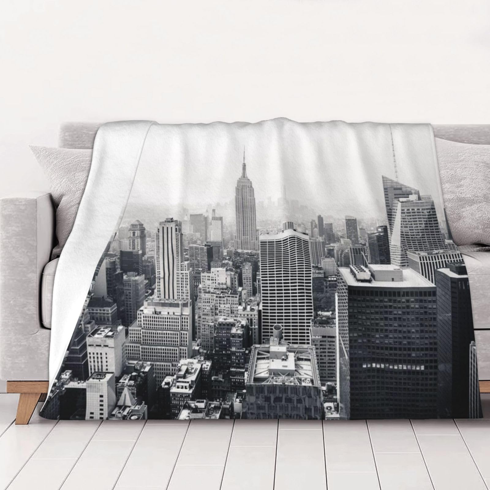 Couverture flanelle New York 200x150 cm le cadeau chaud pour homme et femme