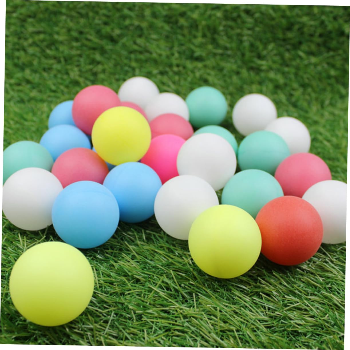 Totority 10pcs Colorful Table Tennis Balls for Raffle Party Props Plastic Balls Random Color
