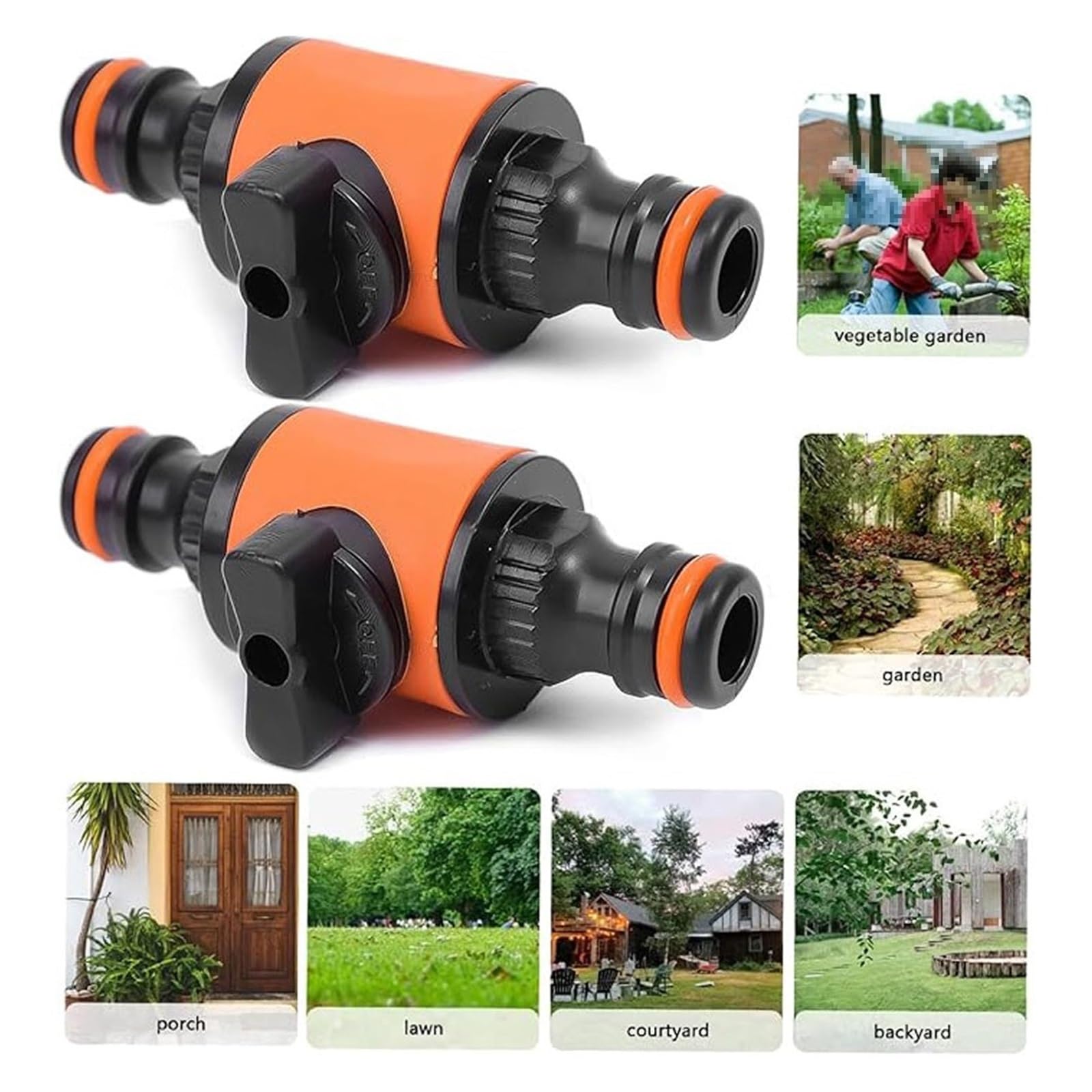 1-30 pz Tubo da Giardino Rubinetto Valvola di Intercettazione Raccordo Connettore Tubo Accoppiatore di Arresto for Rubinetti Pistole A Spruzzo Sistema di Irrigazione(24Pcs)