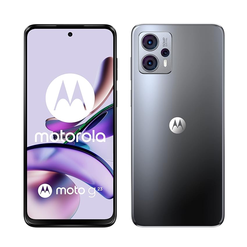 Immagine del prodotto Motorola moto g23 (tripla fotocamera 50 MP, batteria 5000 mAH, Dolby Atmos Stereo Speakers, 8/128 GB espandibile, Display 6.53'' 90Hz, NFC, Dual SIM, Android 13), Concrete Black, cover inclusa