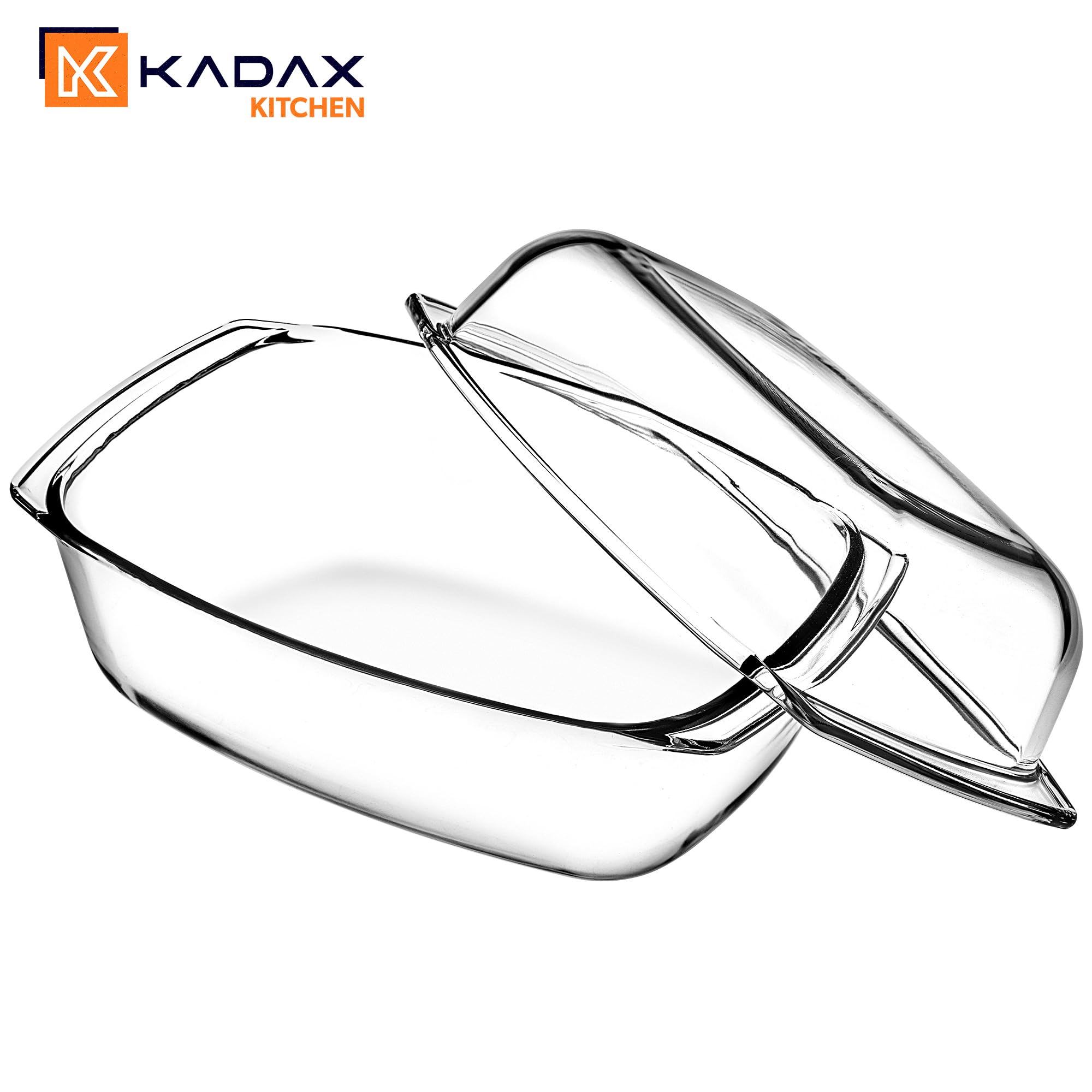 KADAX Bacella Trasparente Vetro Resistente al Calore, Contenitore ignifugo per Lasagne, stufato di Verdure, torrefazione in Vetro per arrostire, Forno (Rettangolare, 7L)