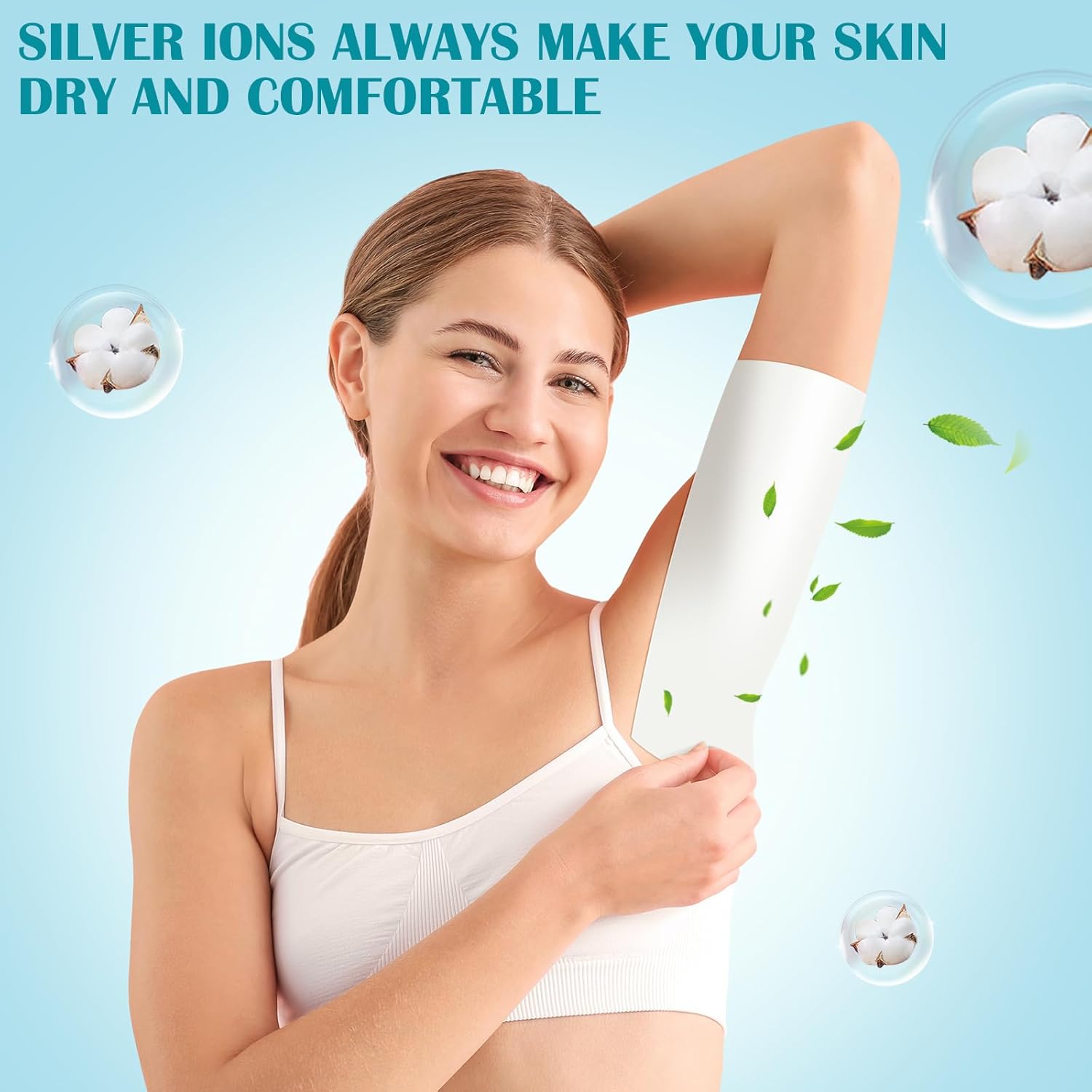 Jutom 10"x144" Antimicrobial Silver Fold Textile Roll Medical Grade Absorbent Pads for Skin Intertrigo, Pressure Ulcer & Moisture Management Sterile, Non-Chafing for Adults Elderly