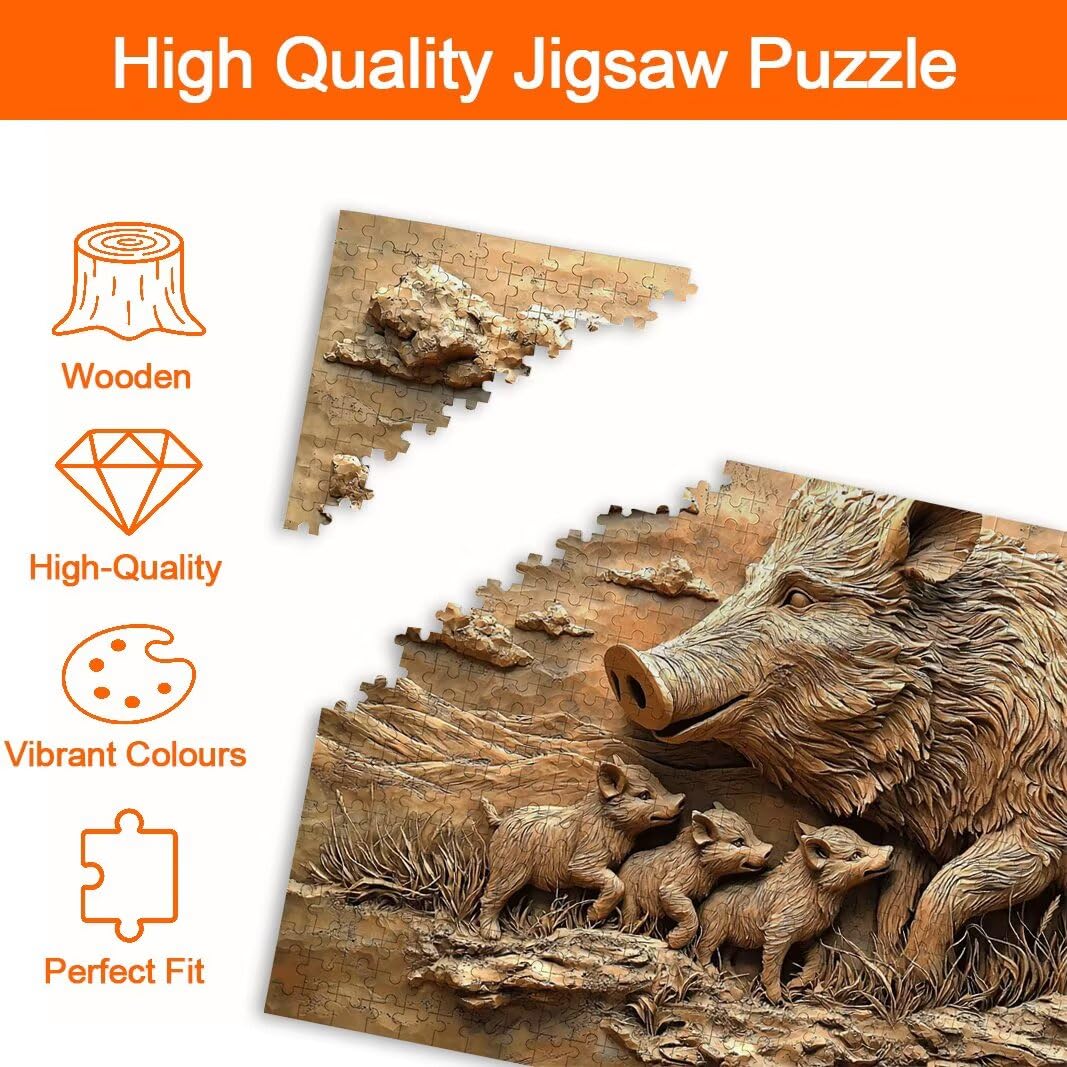 Puzzle świnia, Puzzle 2000 Pieces, Puzzle, Prezent Kobiety, Decor -8990