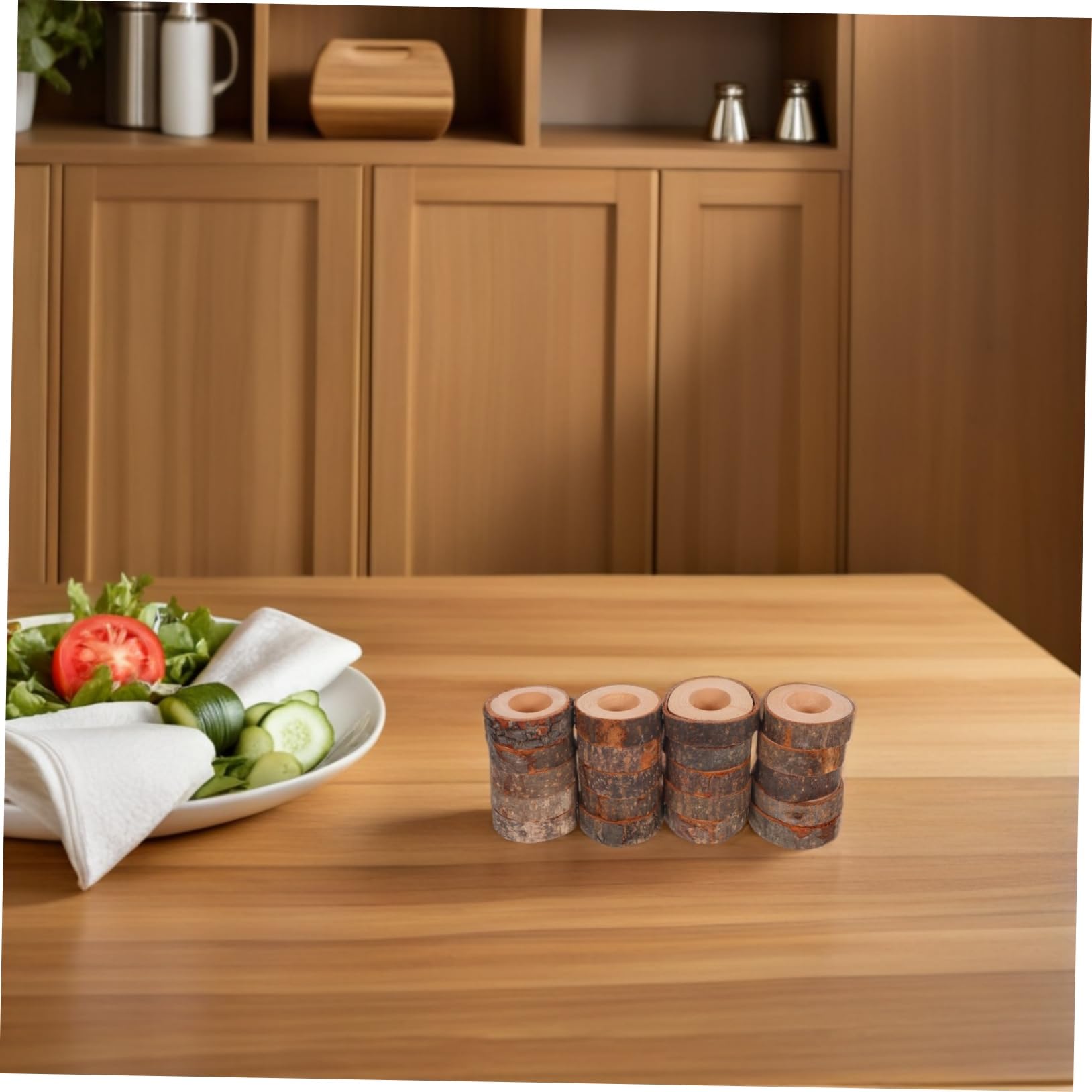 GALPADA 20 Pezzi Porta Tovaglioli in Legno Naturale Rustic Serviette Rings per e Feste Supporti in Legno Versatili per Matrimoni e Decorazioni Tavola