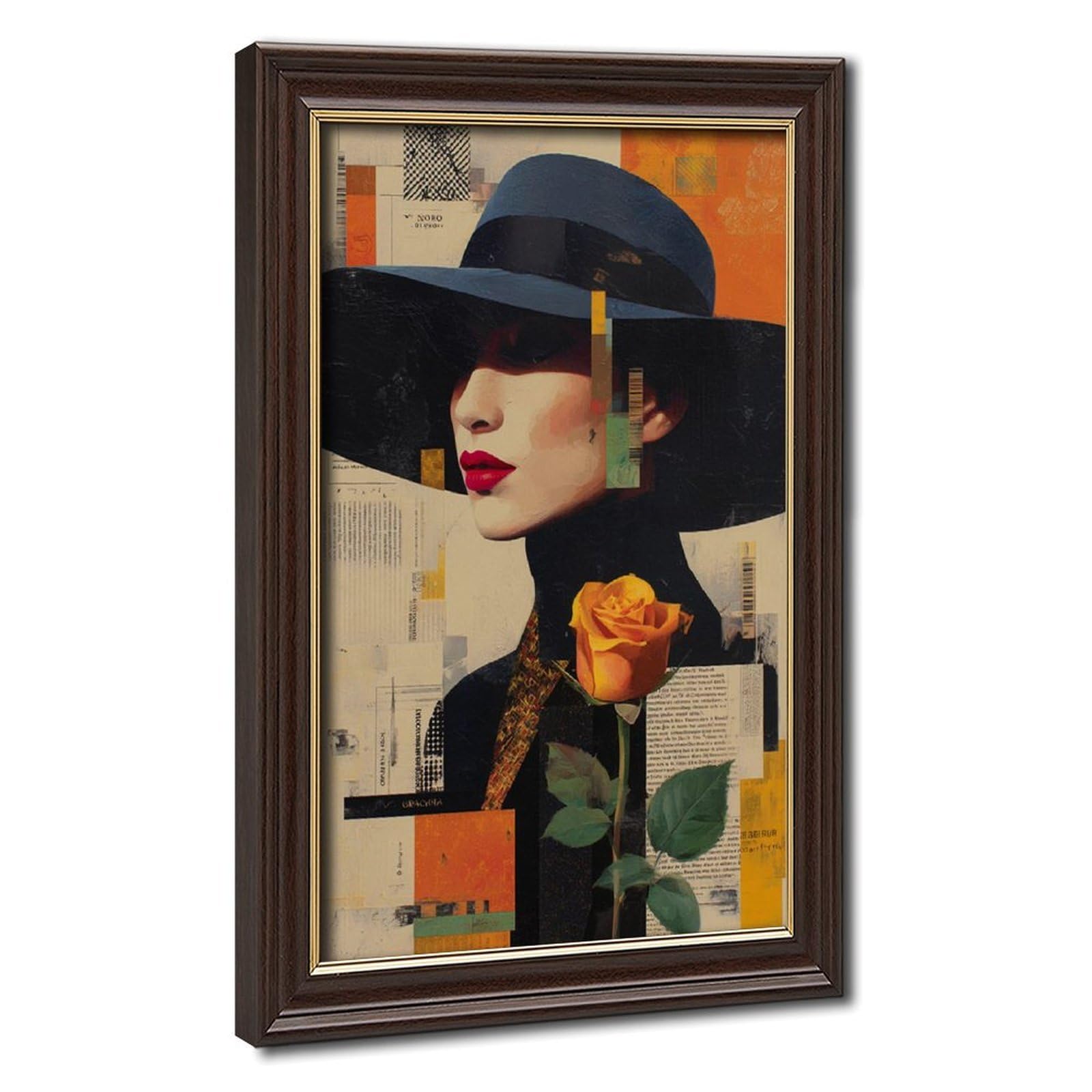 Bareronor Modern Abstract Woman Canvas Poster Bedroom Decor Landscape Office Room Decor Gift 24" L X 36" W