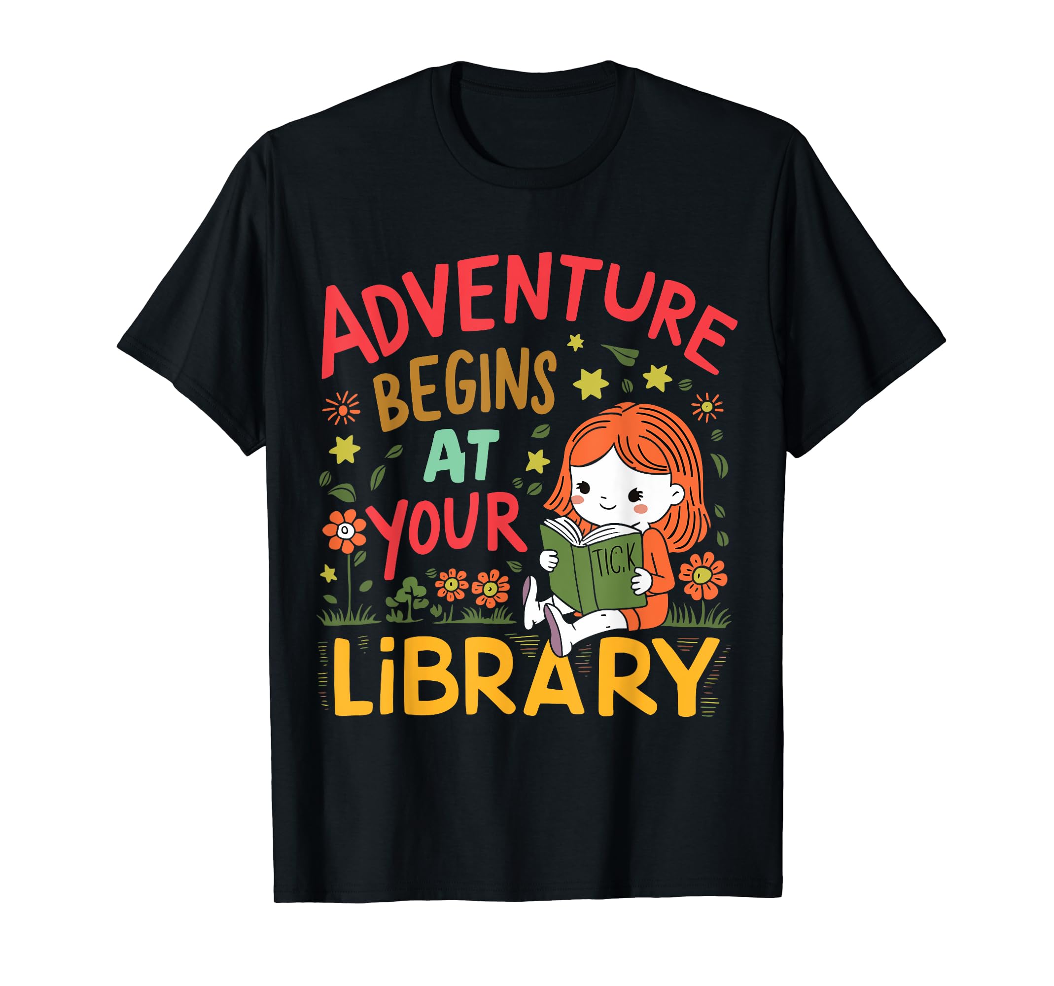 Adventure Begins At Your Library Summer Reading 24Adventure Begins At Your Library Summer Reading 2024 Flowers T-Shirt