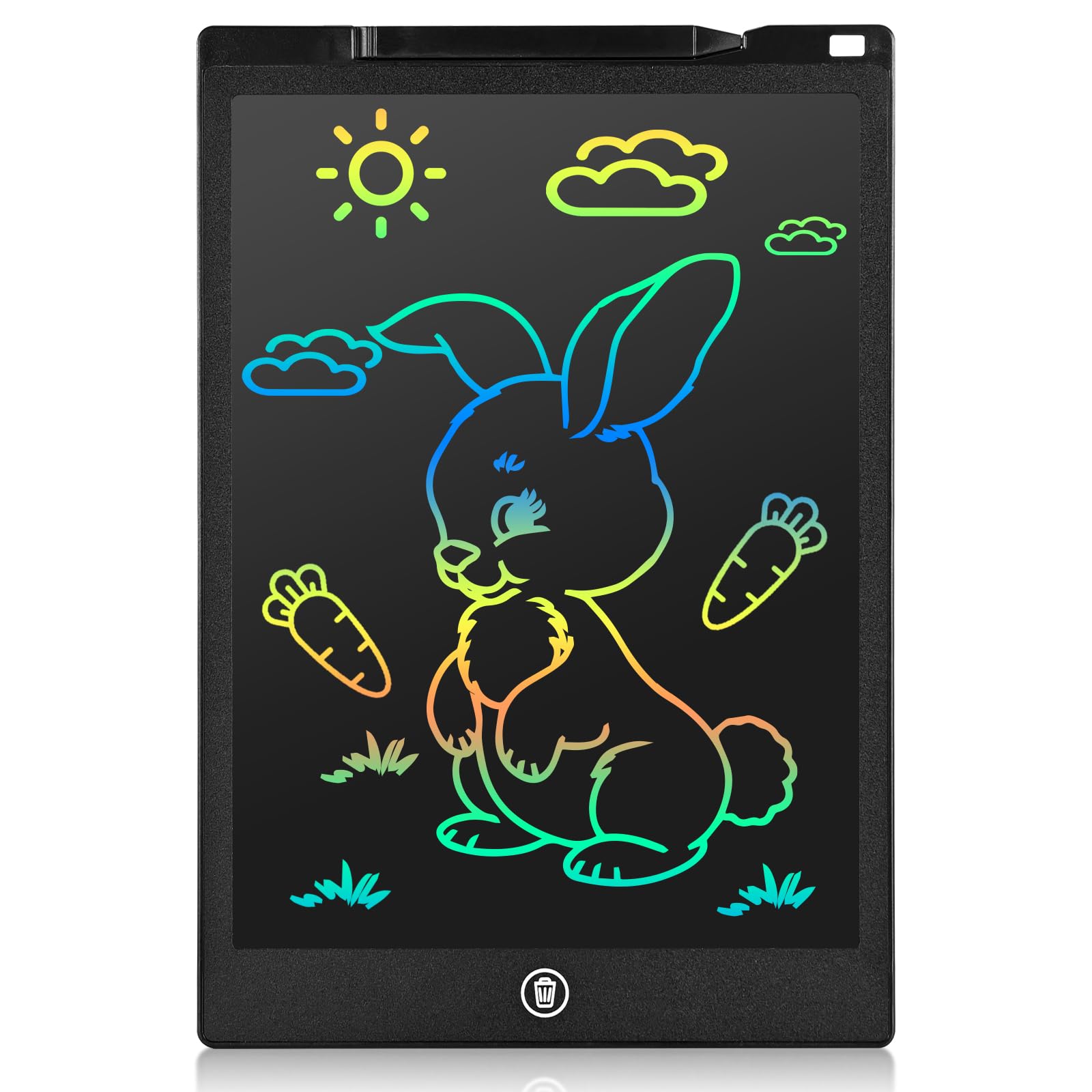 Tavoletta Grafica Bambini 12 Pollici,cimetech Lavagnetta Cancellabile 2 3 4 5 6 7 8 anni Portatile Lavagna Elettronica con Penna, Corda Elastica, Regali di Natale Giocattoli per Bambina Bambino