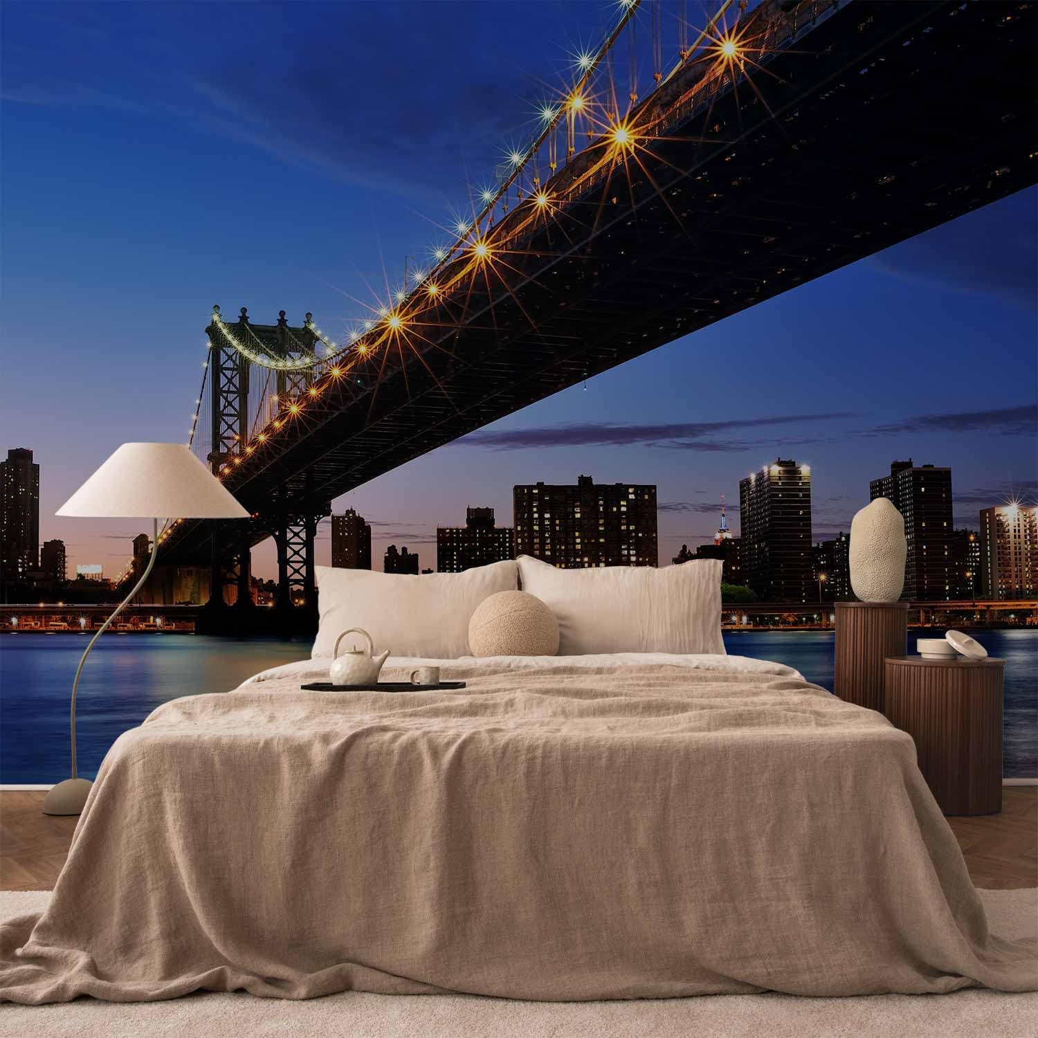 Carta Da Parati TNT 350x270 Cm | Design Citt&agrave; Moderno | Facile Applicazione | 7 Strisce