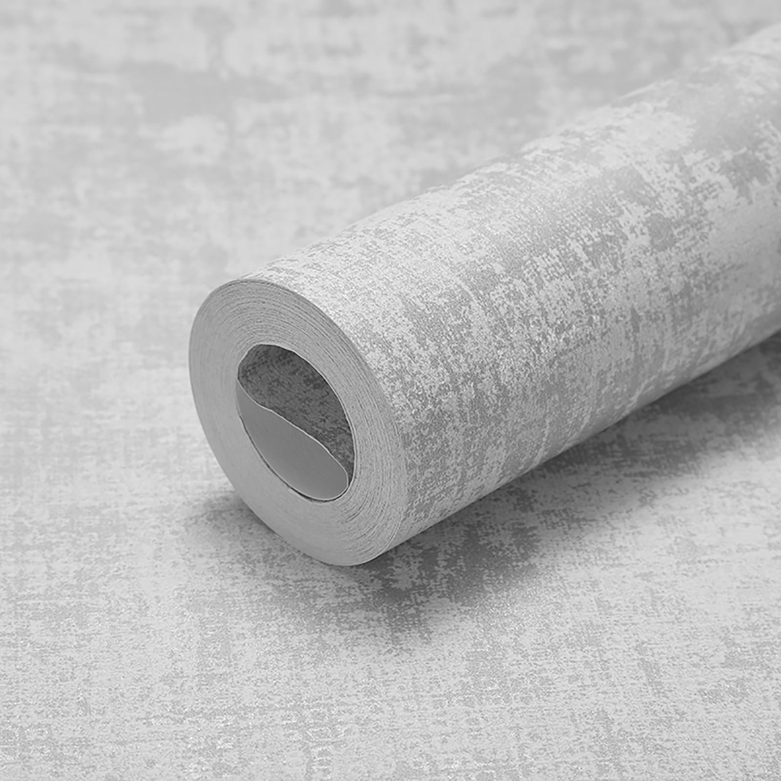 Beswitory Industrial Textured Concrete Effect Grey Wallpaper Decorative Luxury Wall Paper with Distressed Pattern, Textured Finish & Metallic Detailing for Living Room, Bedroom, Fireplace
