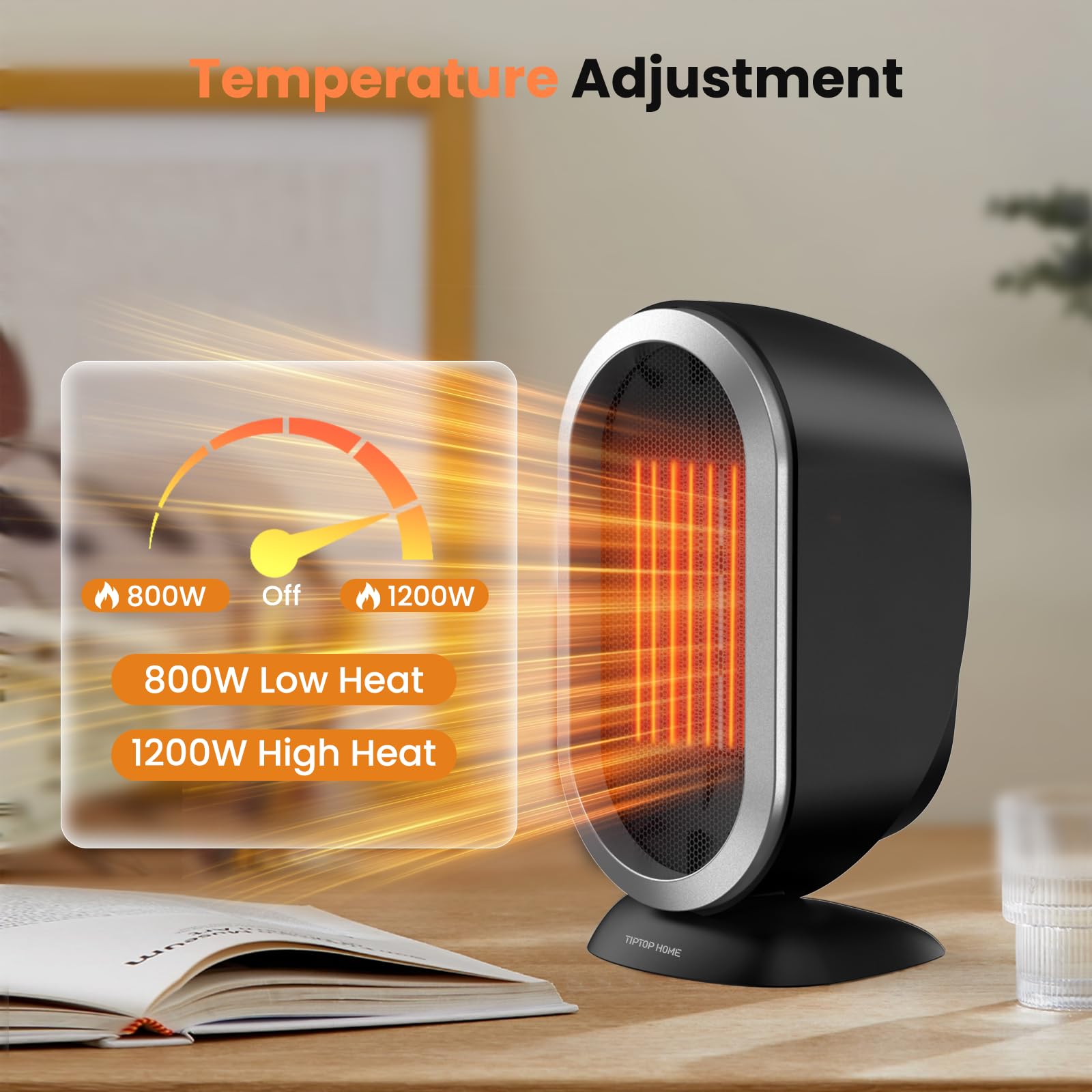 Fan Thermostat Desk Space Heater Lasko MyHeat™ Mini Personal