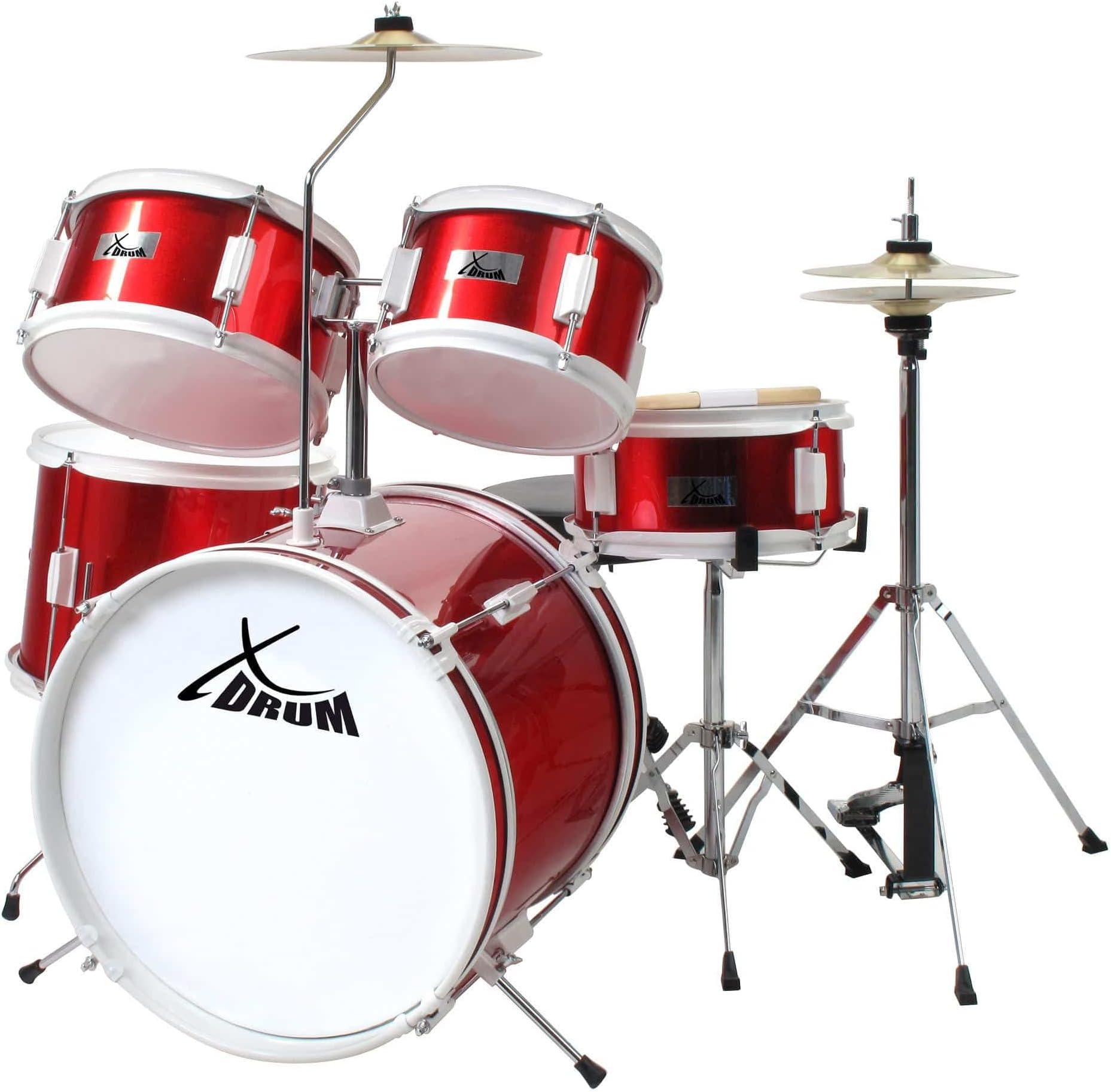 XDrum Junior Kids Drum Set Red