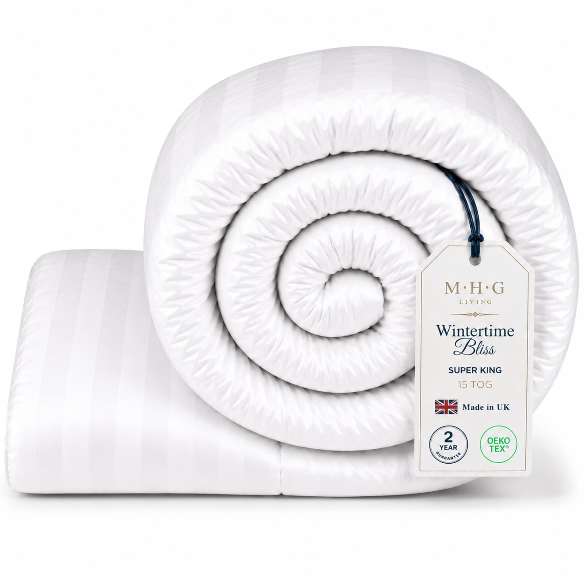 Mhg Living 15 Tog Winter Microfibre Duvet – Super King (260X220cm) – Heavyweight Extra Warm Hollowfibre Quilt For Cold Nights – Hypoallergenic, Breathable & Machine Washable Bedding