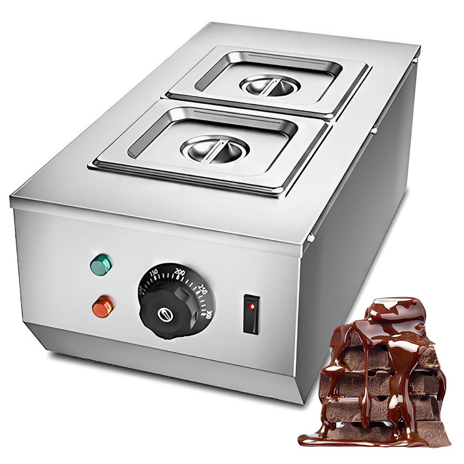 Fondoir à Chocolat éLectrique, TempéReuse à Chocolat, ContrôLe Automatique TempéRature De 30°C-85°C Chauffe Eau pour Faire Fondre Et Chauffer Le Chocolat,A