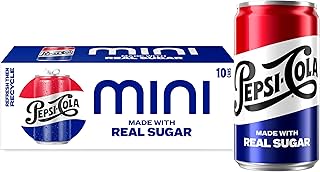 Real Sugar Soda Mini Cans, 7.5oz Mini Cans, (10 Pack) (Packaging May Vary) 
