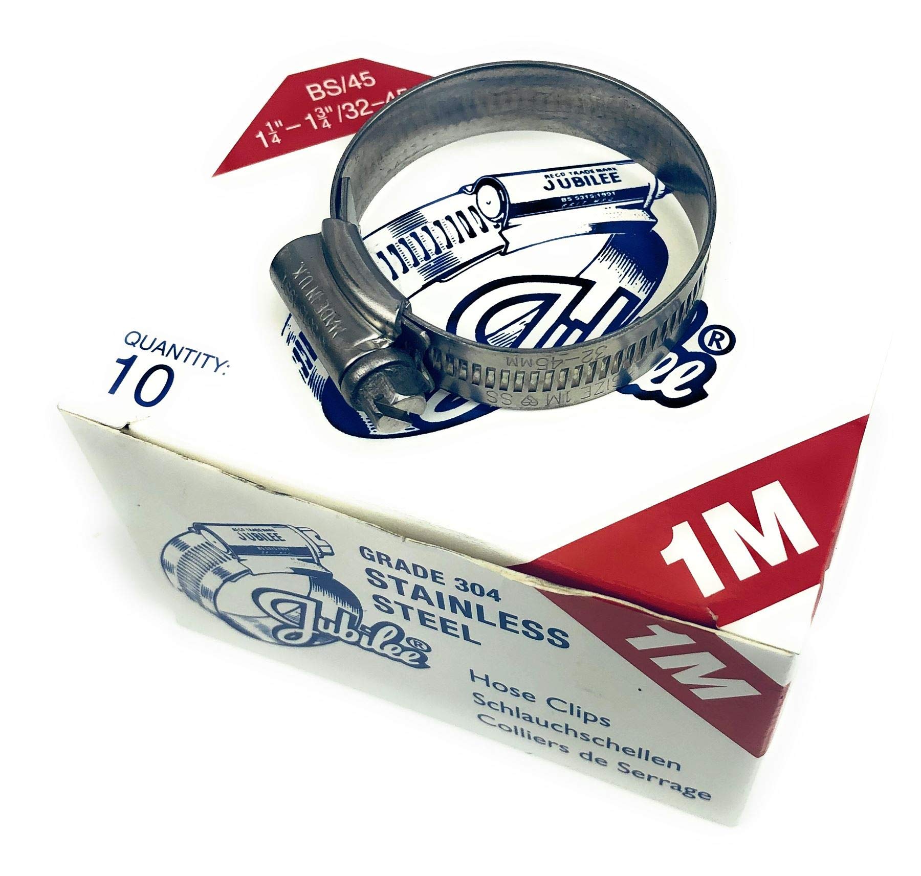 Best Price Square Silver Jubilee® Stainless Steel Ss304 Hose Clamp 32-45Mm X 10