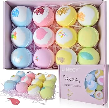 Amazon | LINECY バスボム 入浴剤 バブ 12個 ギフトセット バスソルト