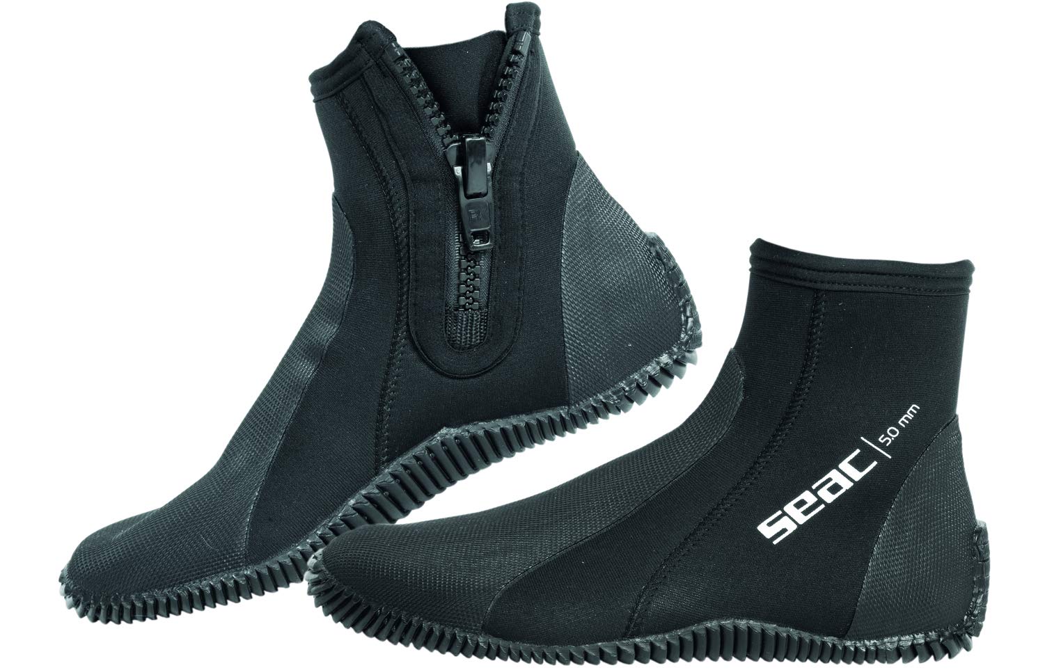 SEAC Stivali subacquei in Neoprene Rinforzato da 5 mm con Cerniera Laterale