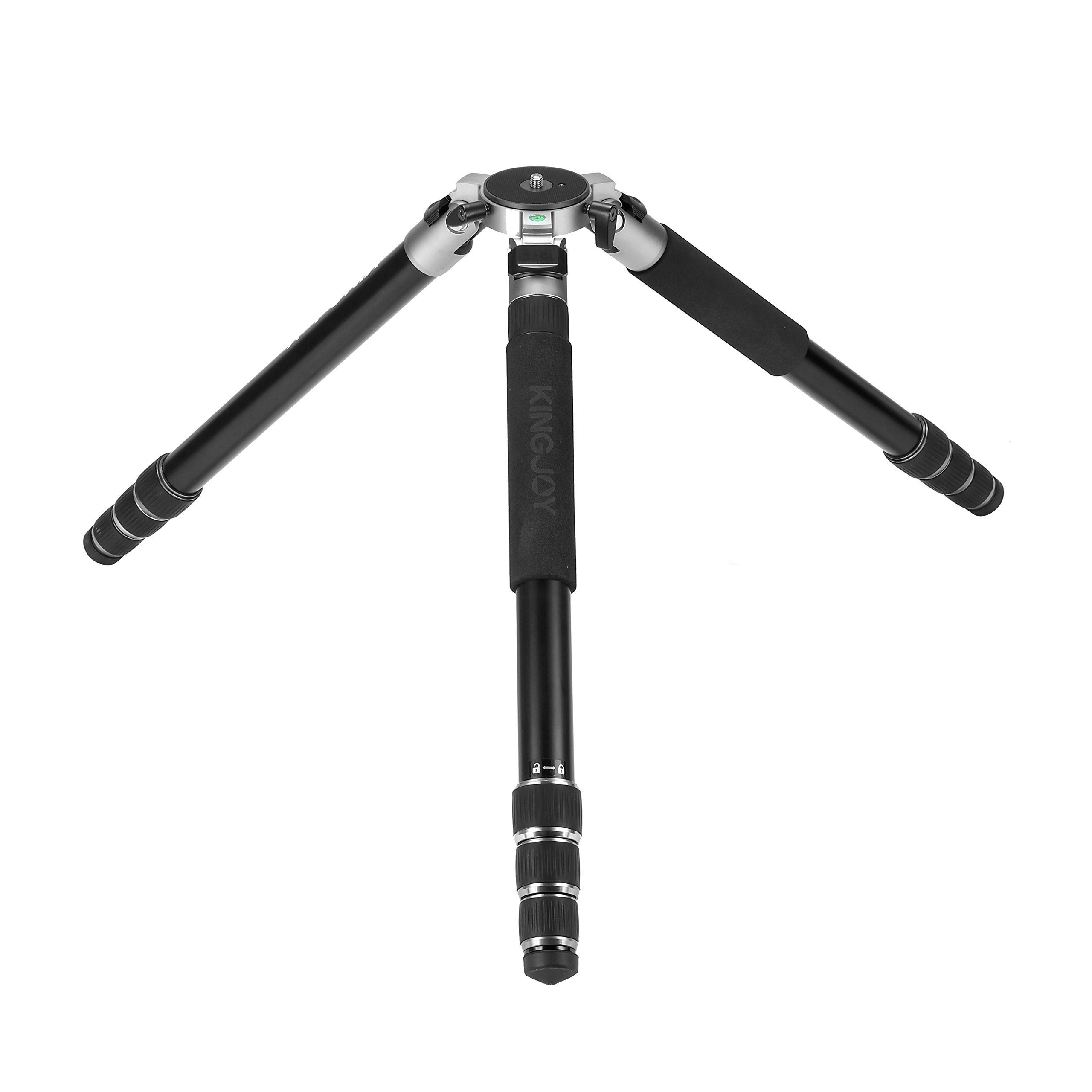 Kingjoy K Series Aluminum Video and Photo Tripod, Full-Size, Black (K5008)