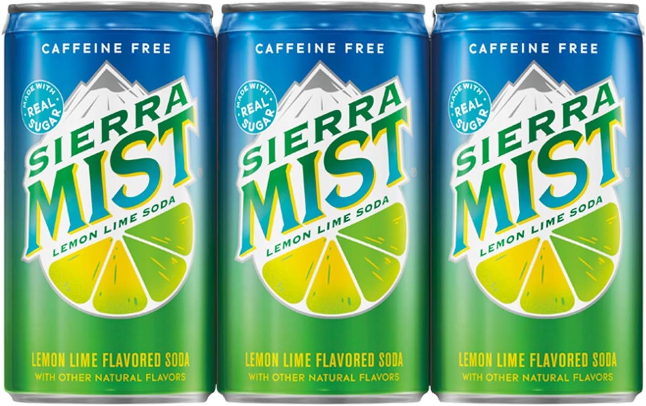 Sierra Lemon Lime Soda, 7.5 Fl Oz Cans, 6 Pack