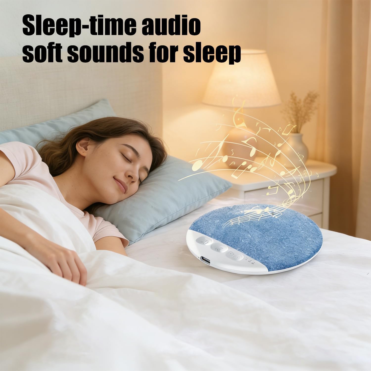 Pillow Speaker,2026 New Bluetooth Pillow Speaker,Mini Bone Conduction Sleep Aid with Stereo Bass with White Noise,Ultra-Thin Stereo Bass, for Adult Specialized Sleep Earphones 1PC(Blue) — view 4
