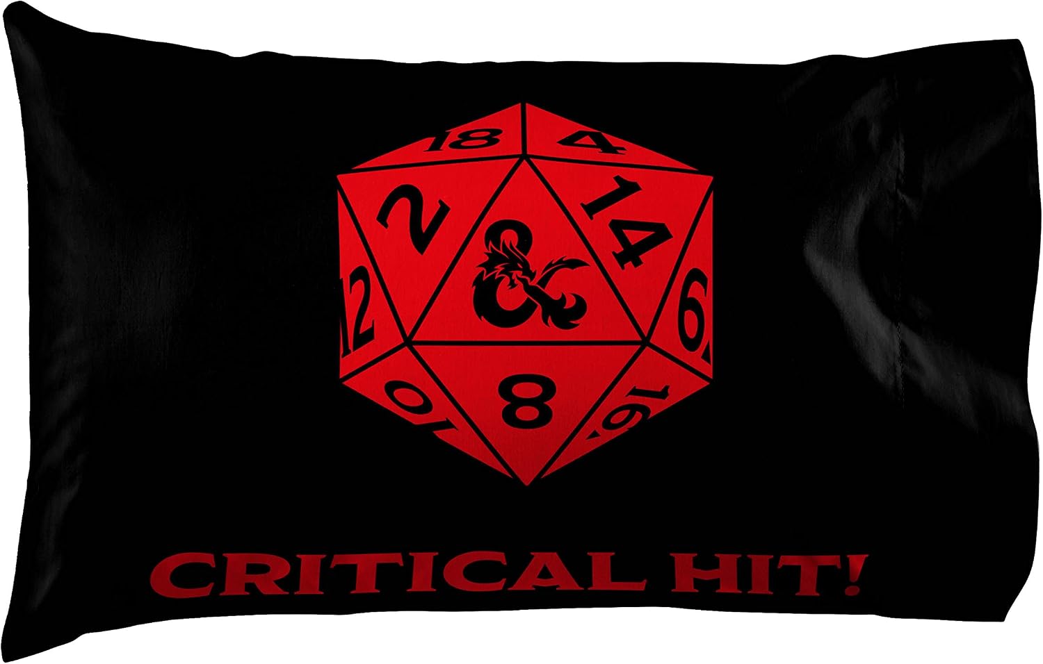 Jay Franco Dungeons & Dragons Red Dragon 1 Single Reversible Pillowcase - Super Soft Bedding