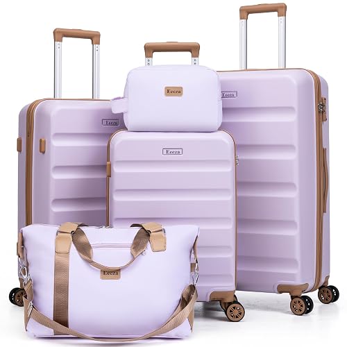 Luggage Sets 5 Piece ABS Hard Case, TSA Lock