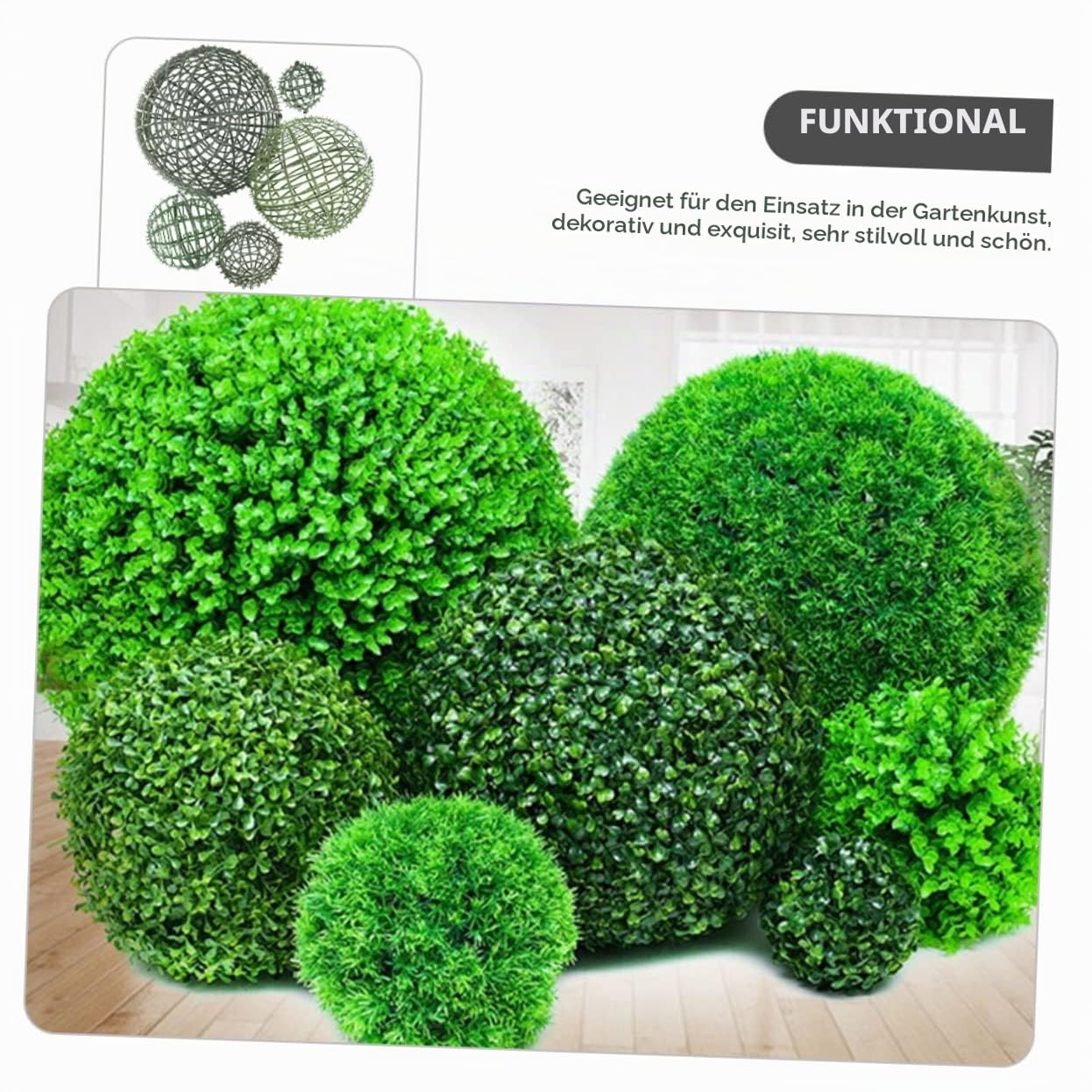 HOMSFOU Blumenarrangement Ball Innendeckel 25X25X25Cm Kunststoff Stützkäfig Für Deko Blumen Kugelrahmen Zimmerpflanzen Pflanzenstützen