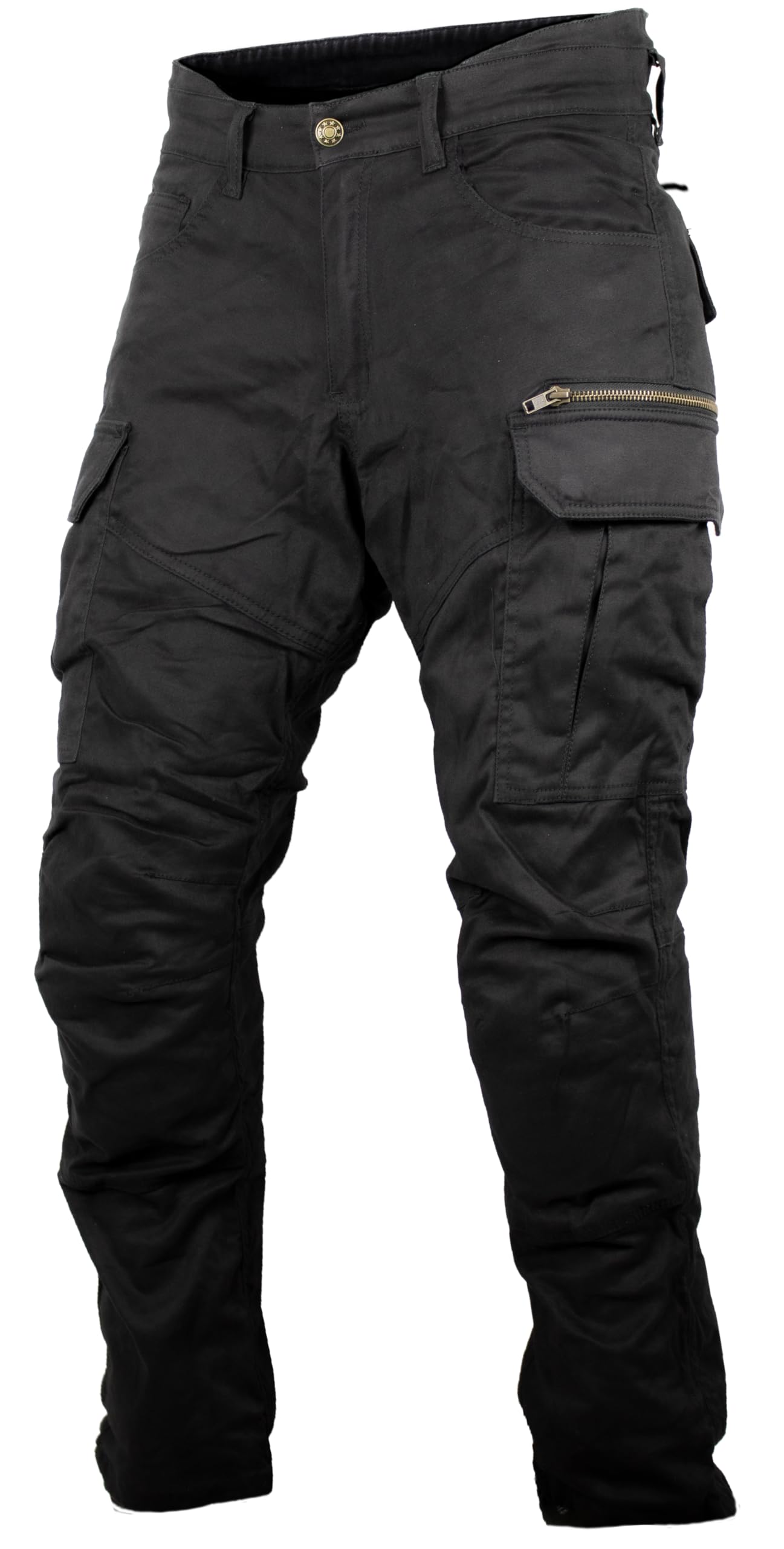 Cargo Aramid Motorrad Hose in schwarz mit Protektoren