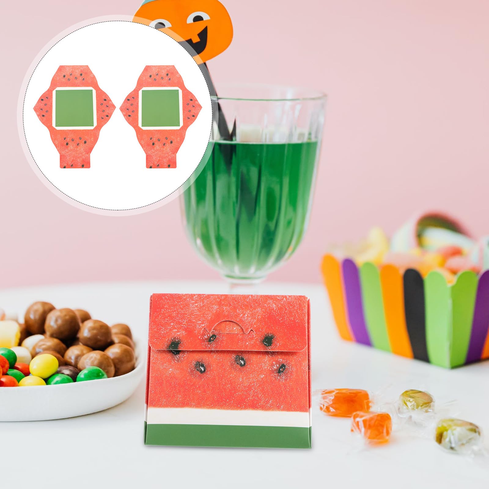 Scatoline Regalo a Forma di Anguria in Carta Creativa 24 Pezzi per Contenere Piccoli Giocattoli e Patatine per Matrimoni e Fai da Te