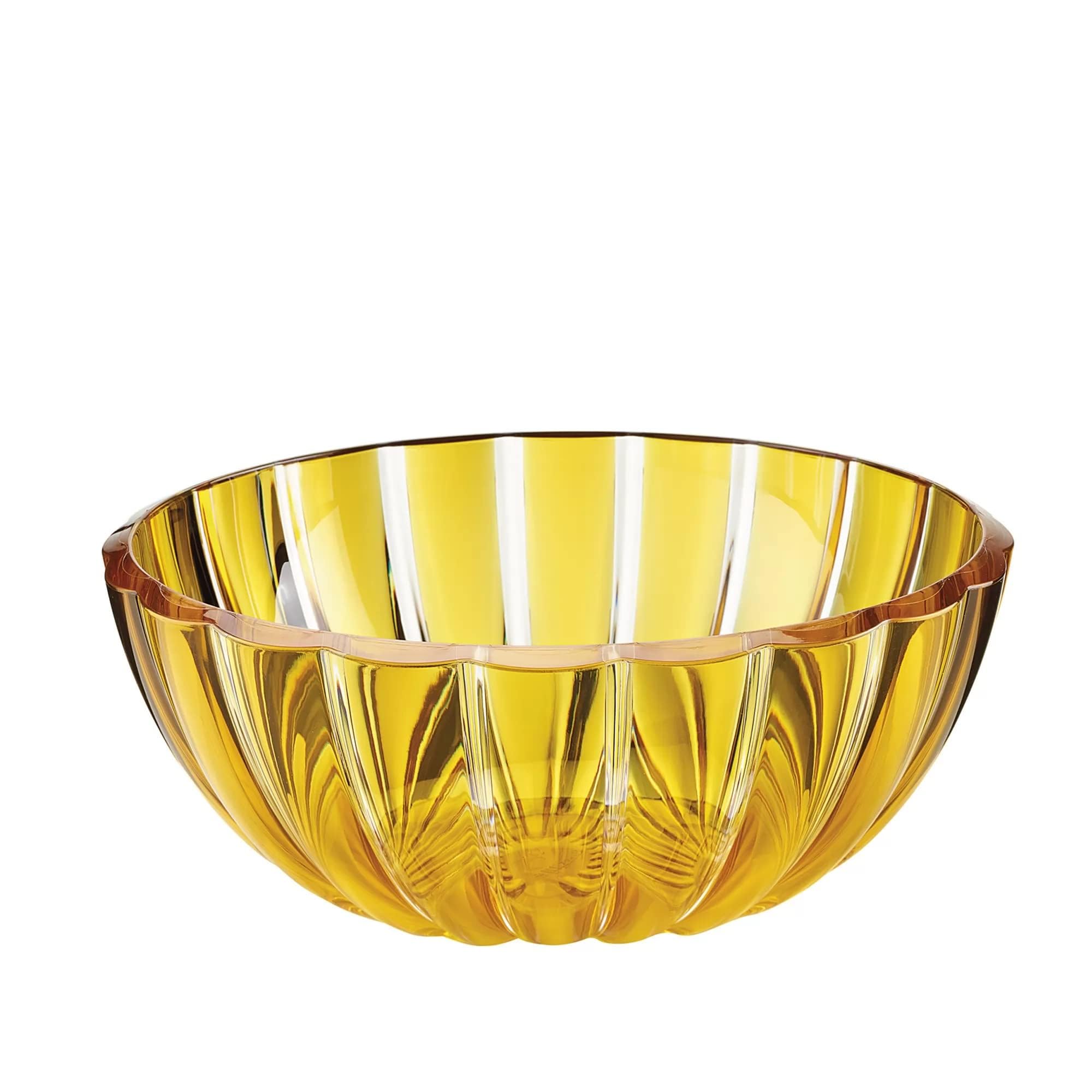 Guzzini Bowl Salad Bowl Container XL 30 cm Round Turtleneck 296903151 Transparent Yellow Organic Plastic 4900cc Dishwasher