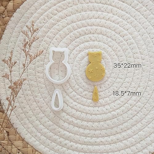 Miniatura 3 de Cortadores de arcilla polimérica para suministros de fabricación de aretes, moldes de cortador de galletas